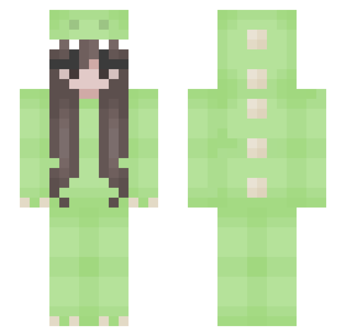 _Trippy_ Minecraft skin, front and back view