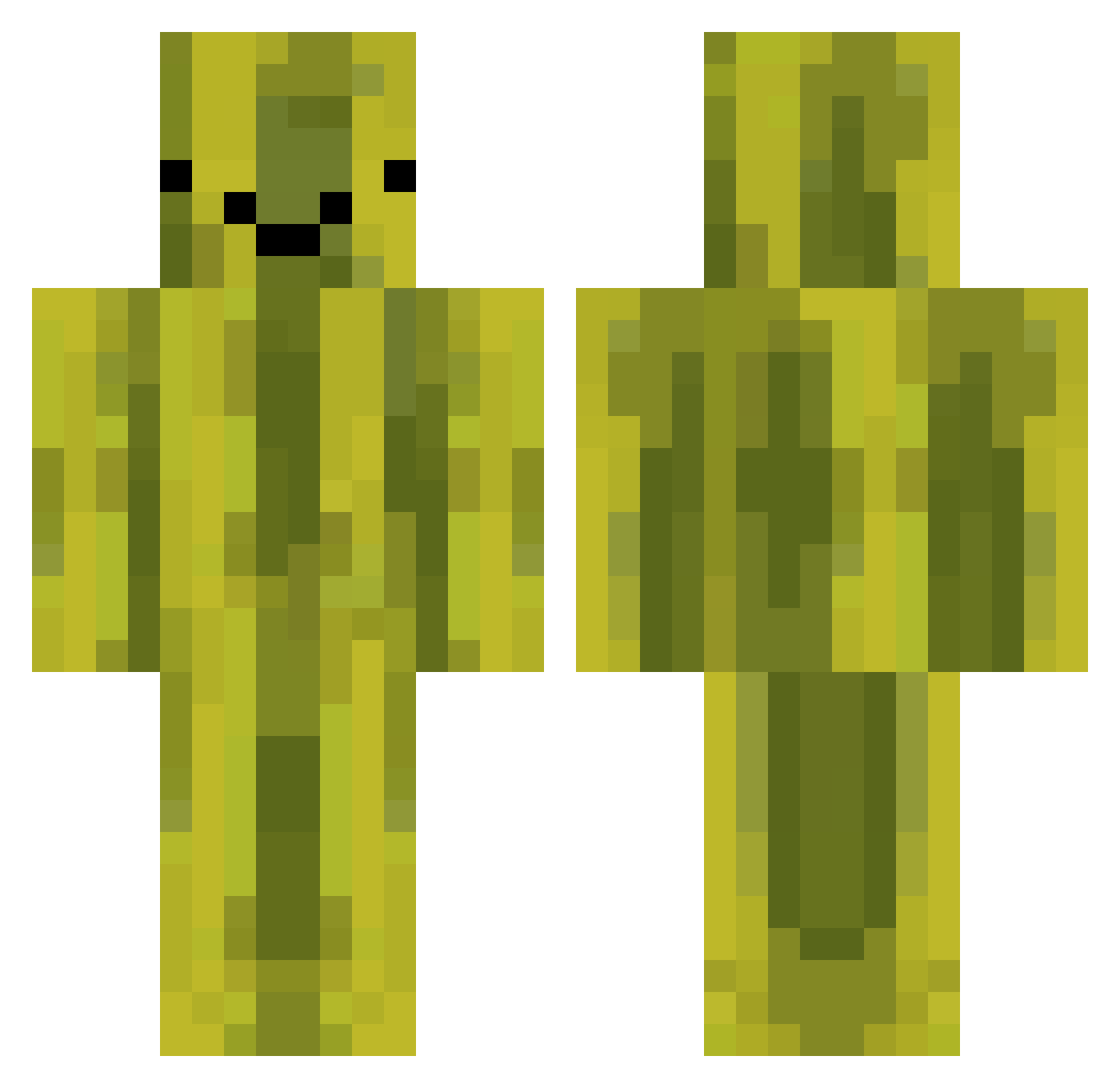 melonstan Minecraft skin, front and back view