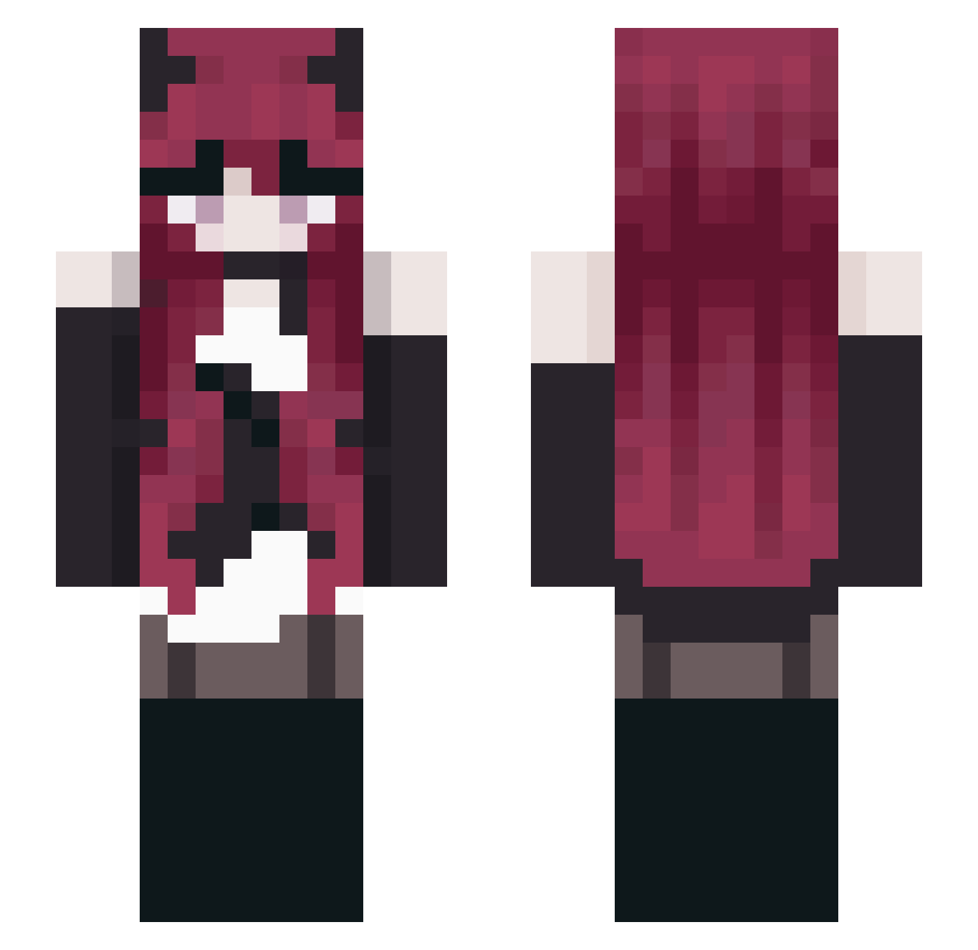 arte794 Minecraft skin, front and back view