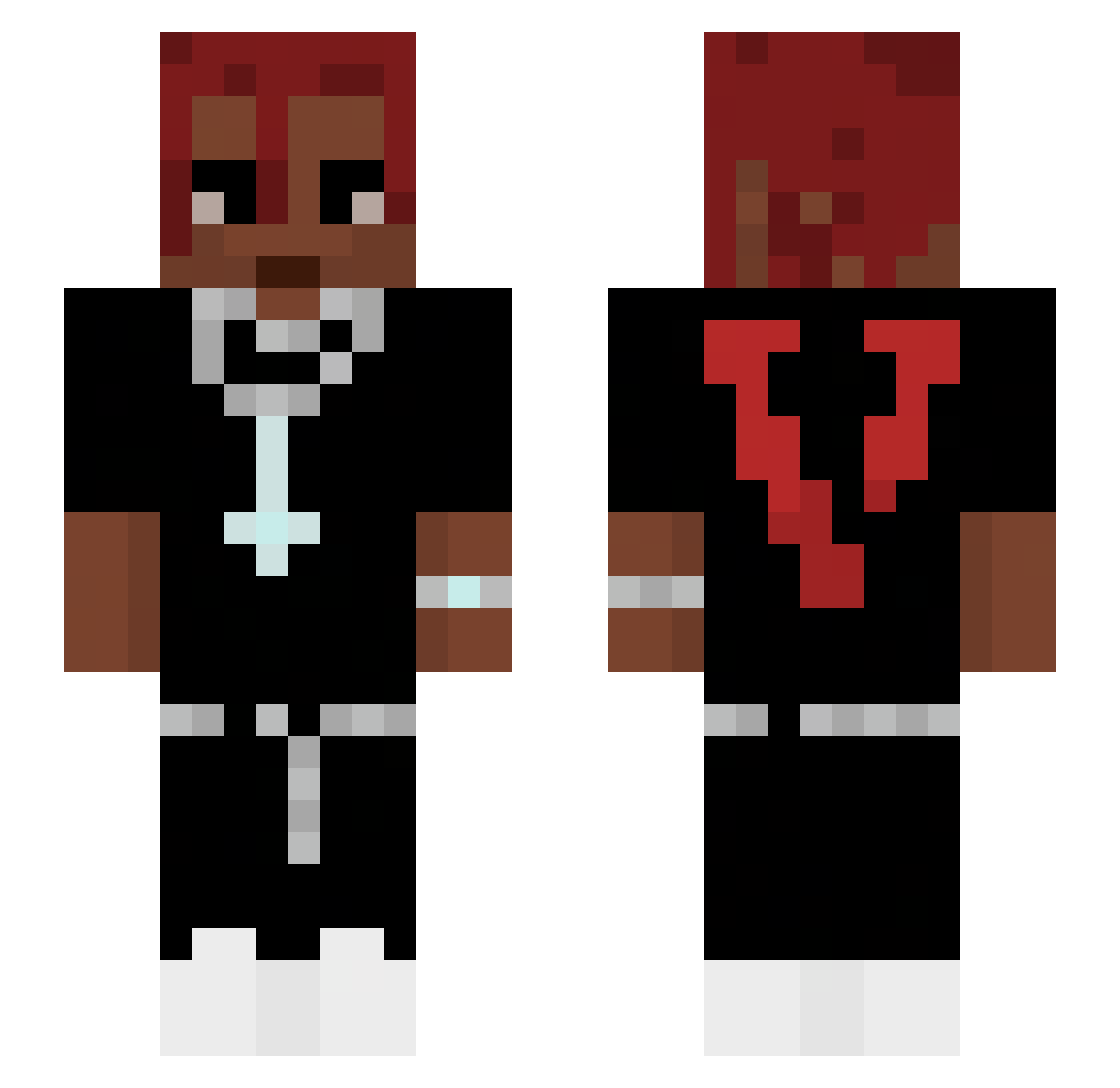 jeelycat Minecraft skin, front and back view