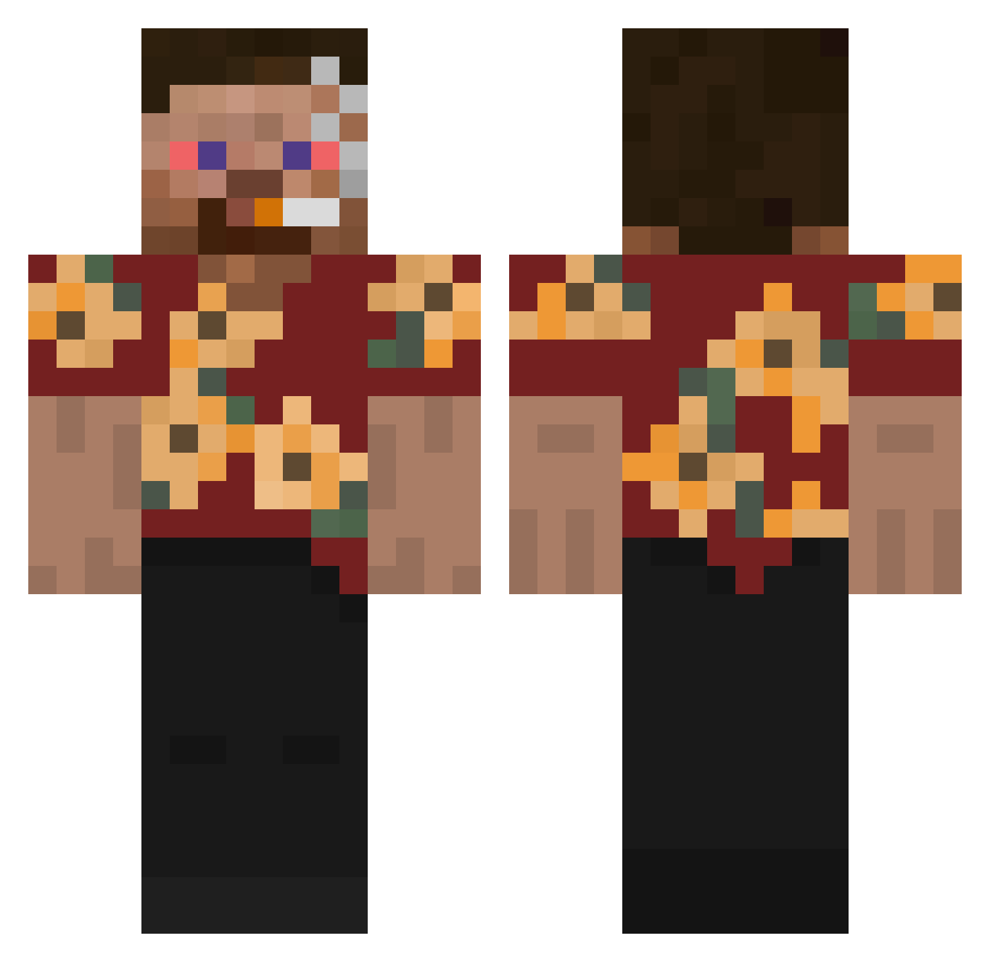 daw123_ Minecraft skin, front and back view