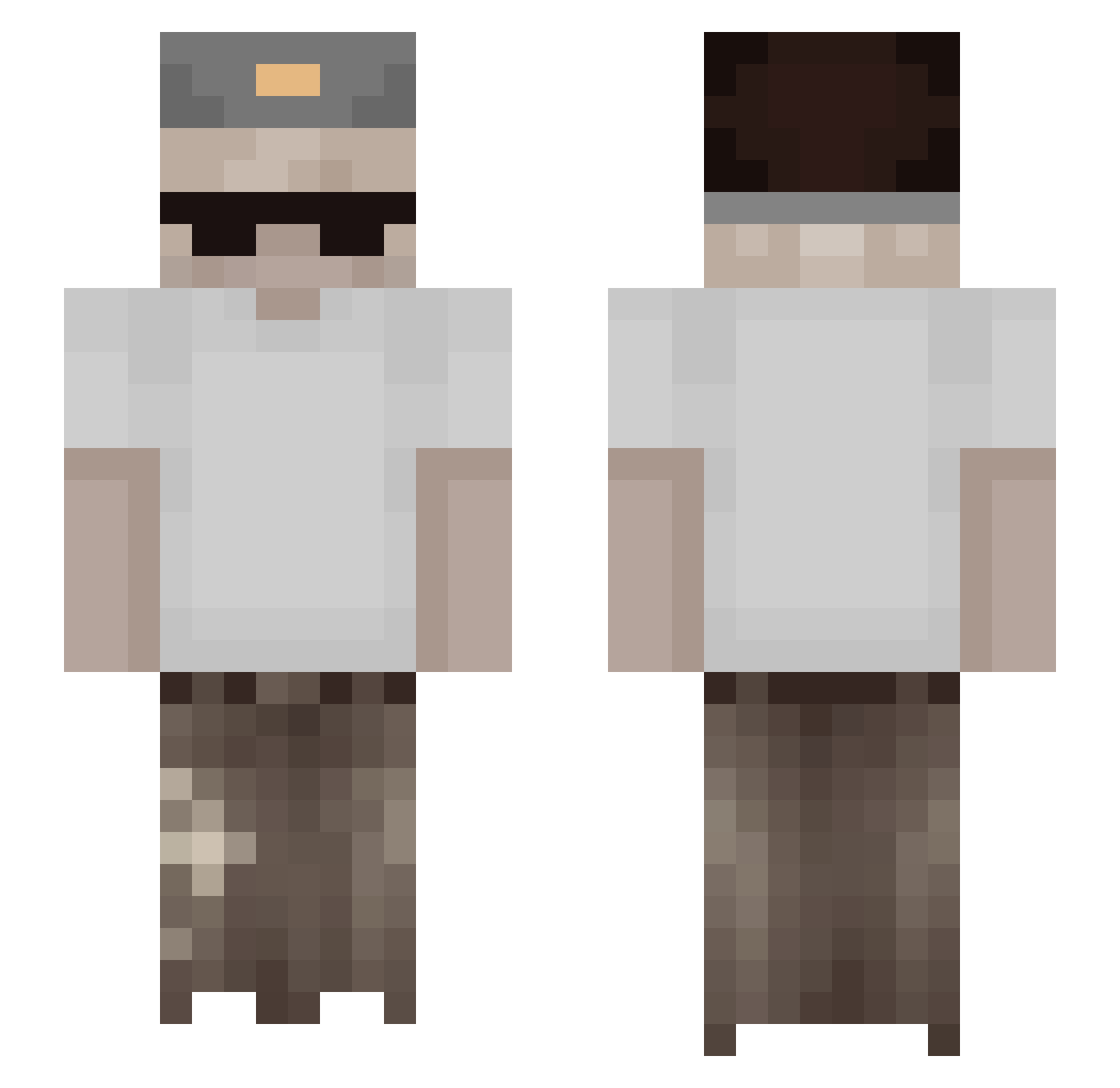 Teruuuuuu Minecraft skin, front and back view