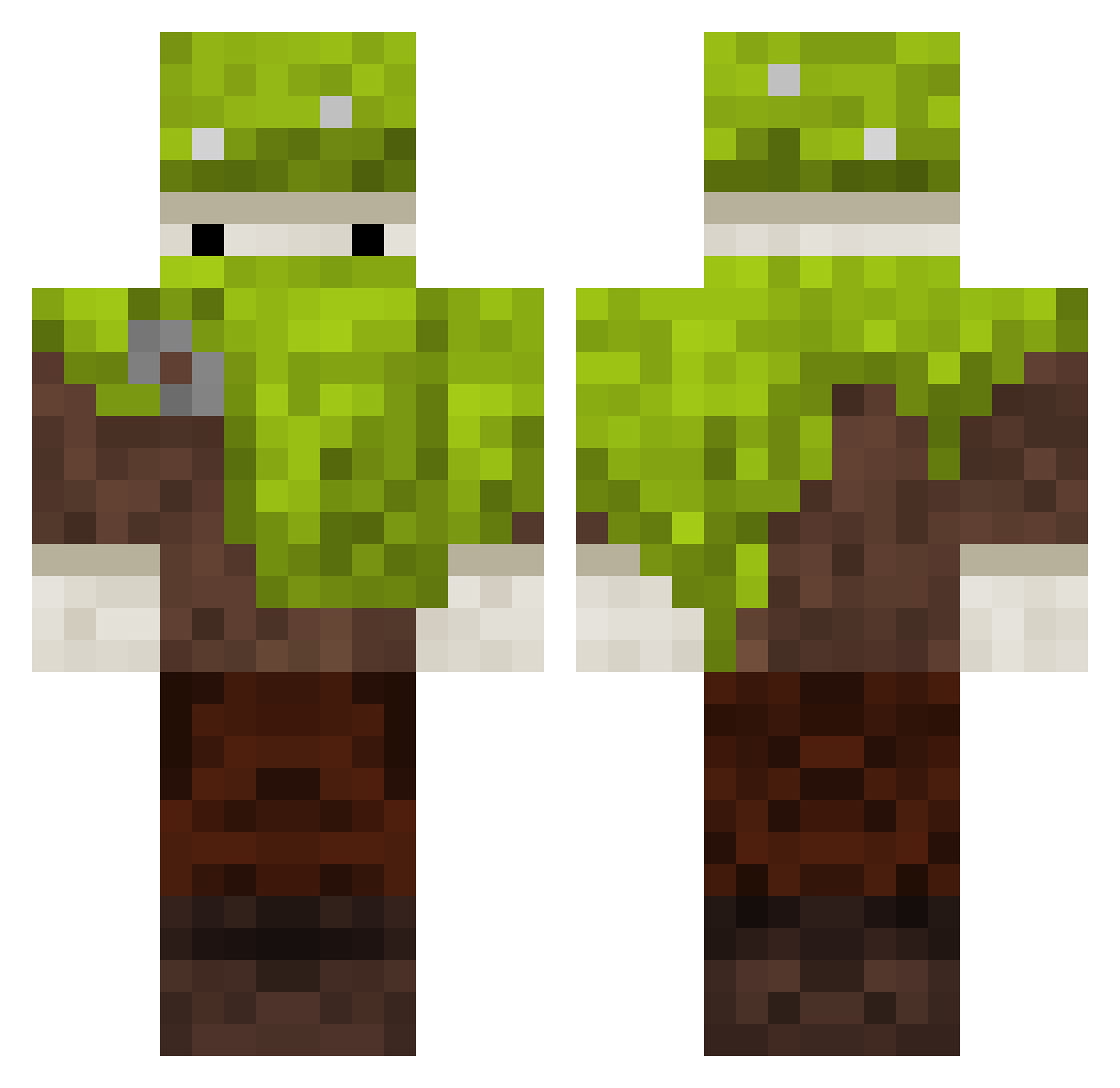 _Splint_ Minecraft skin, front and back view
