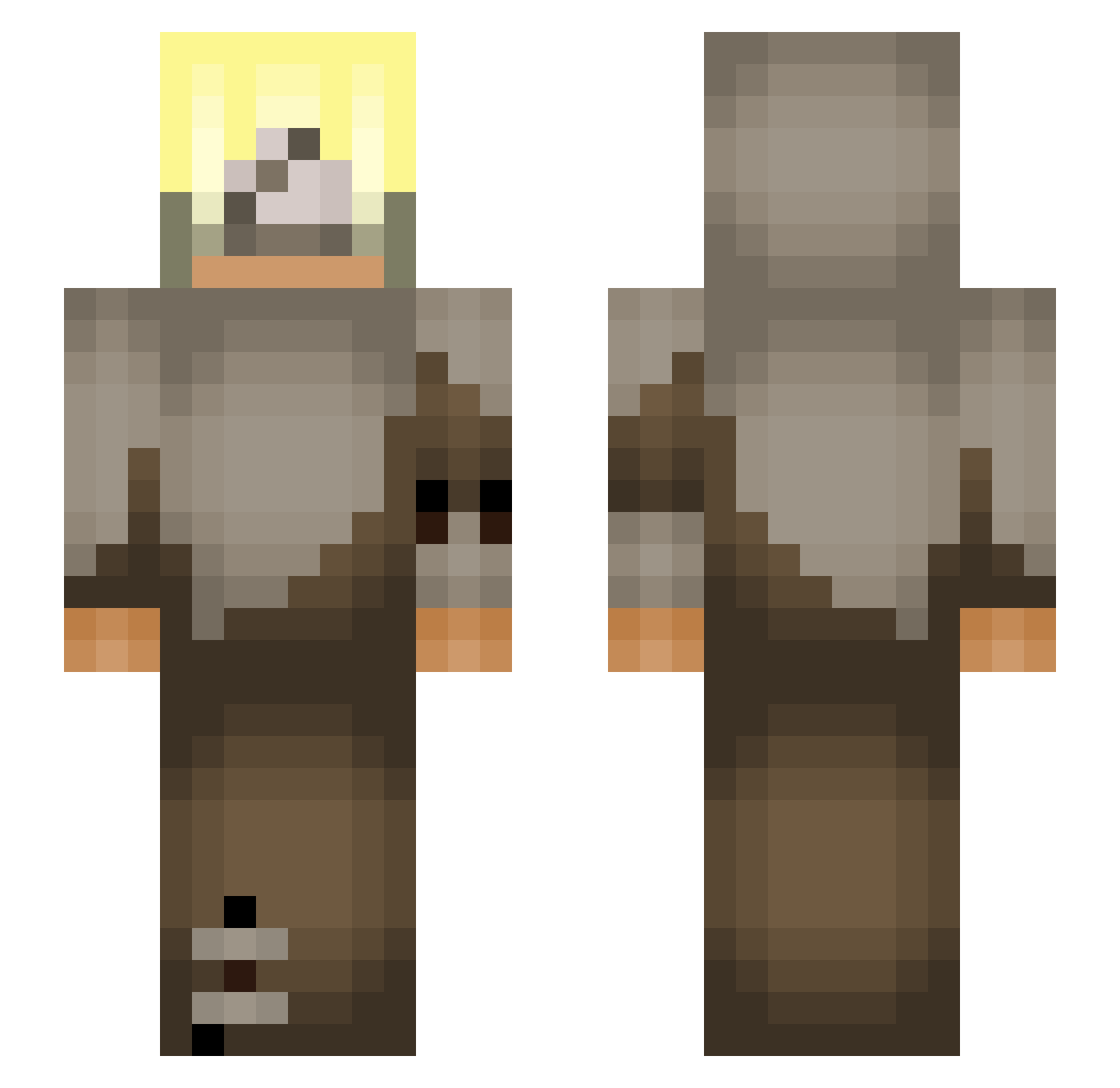 __Kamiko__ Minecraft skin, front and back view