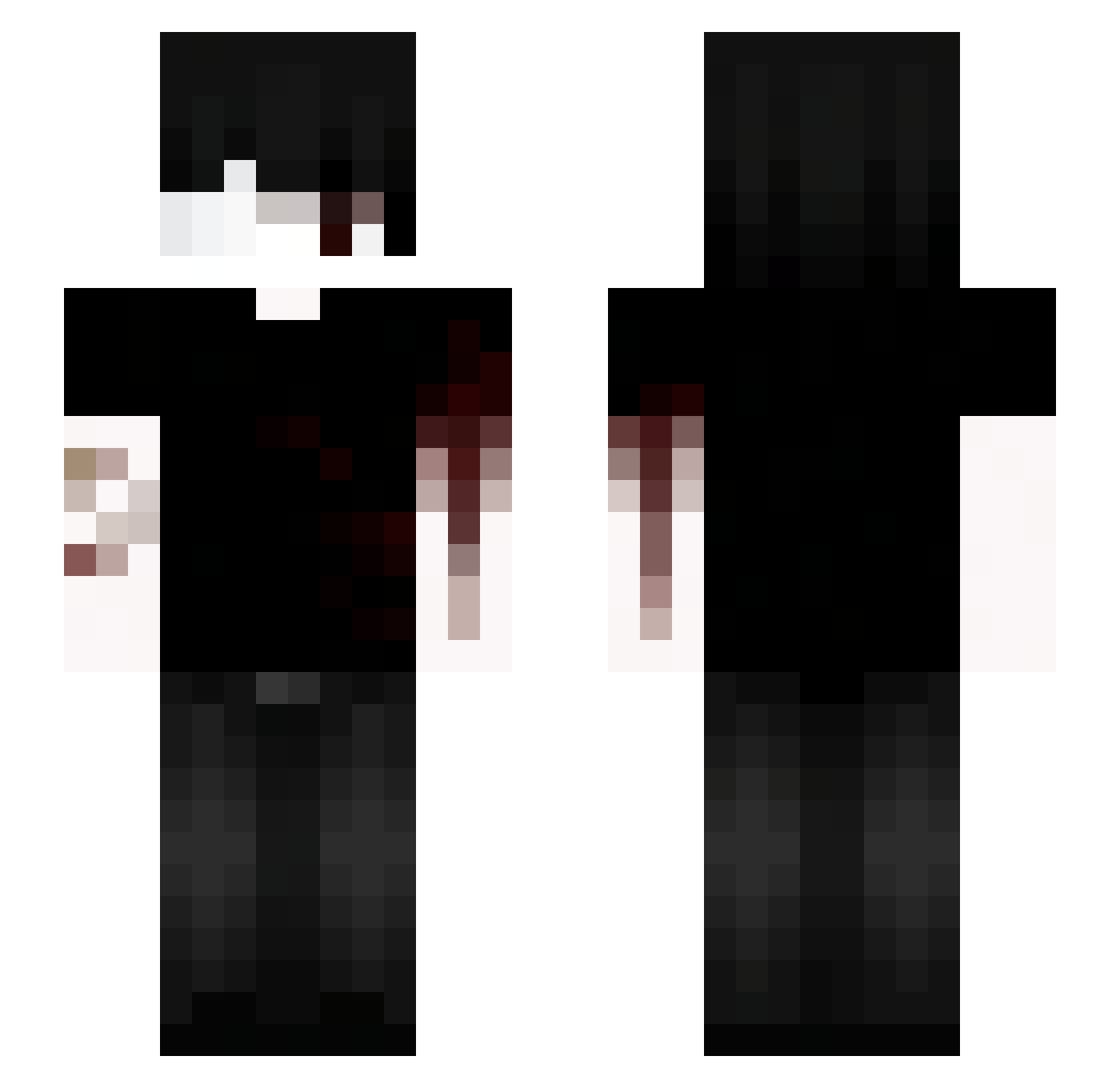 kyzehn Minecraft skin, front and back view