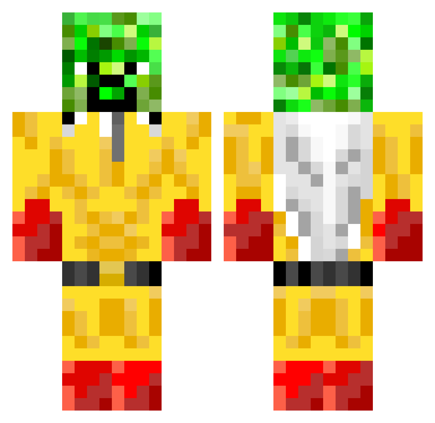 Buljeet Minecraft skin, front and back view