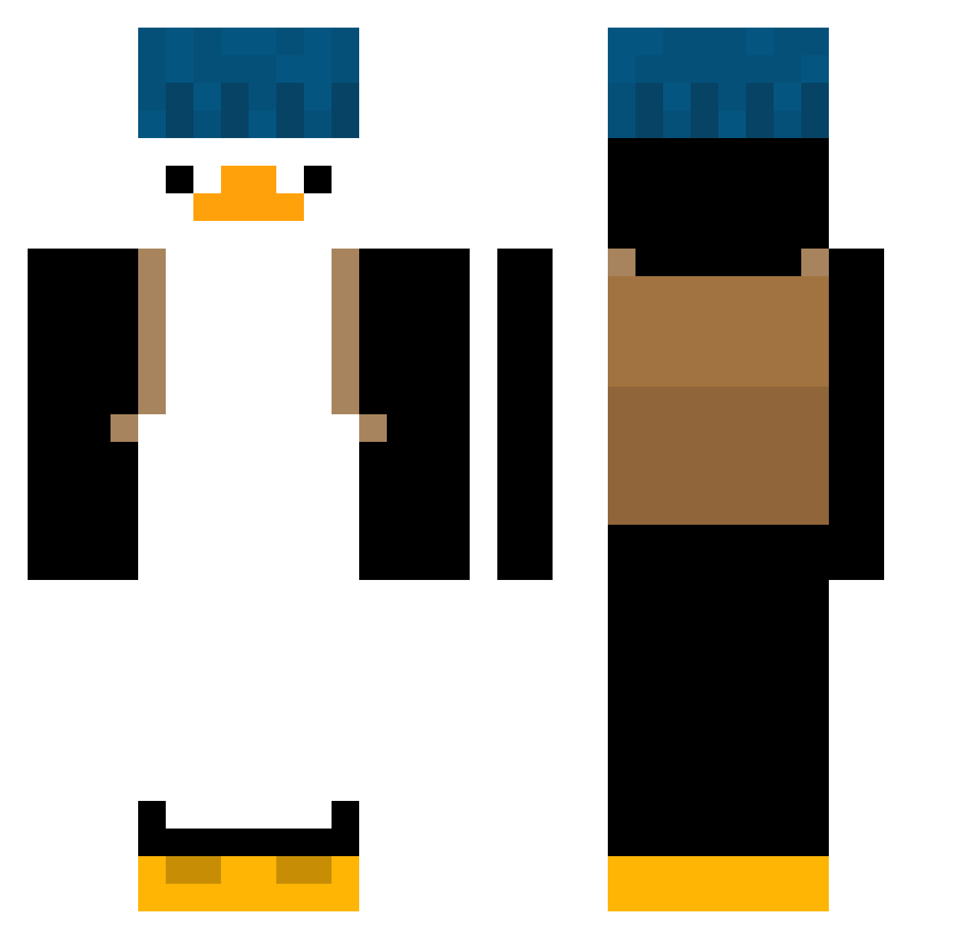 RyderCM Minecraft skin, front and back view