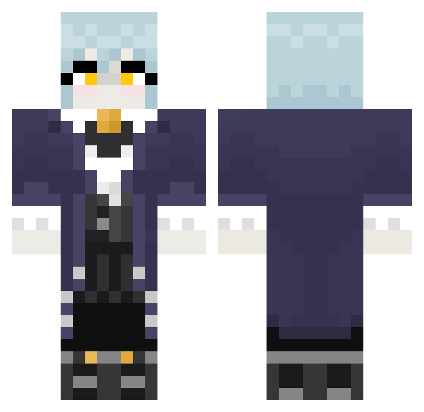 Jedirman Minecraft skin, front and back view