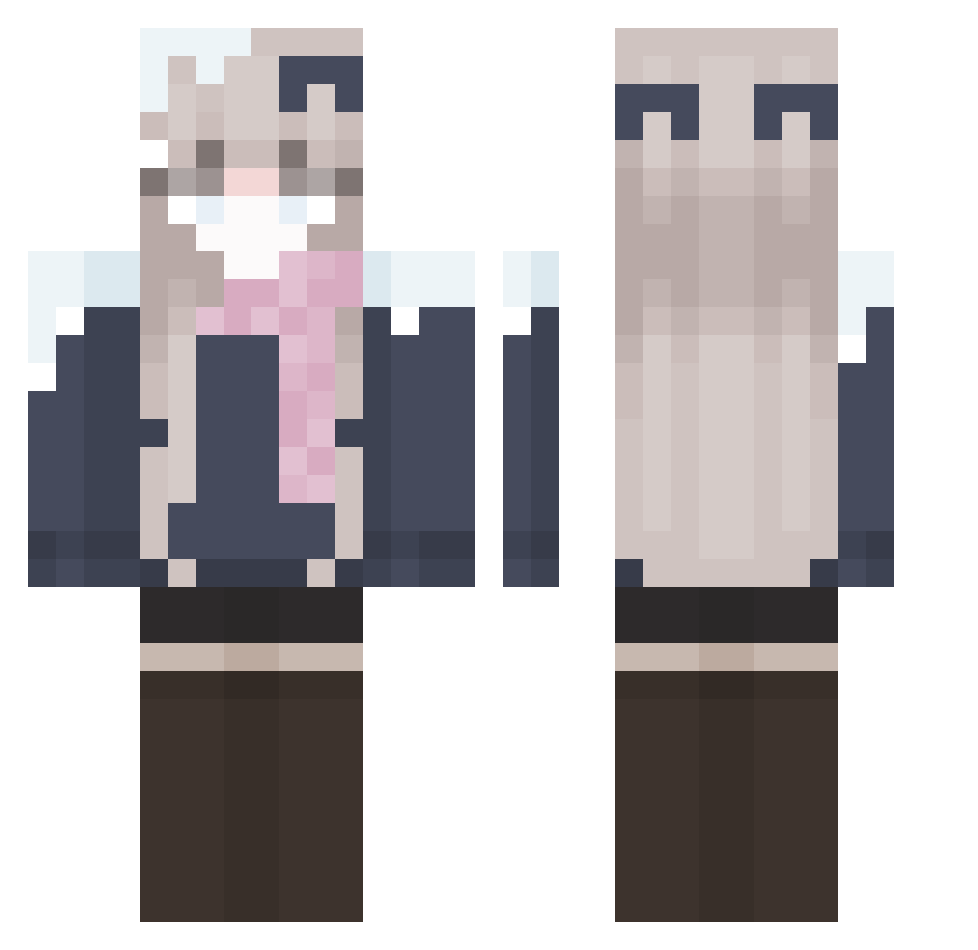 Nian217 Minecraft skin, front and back view