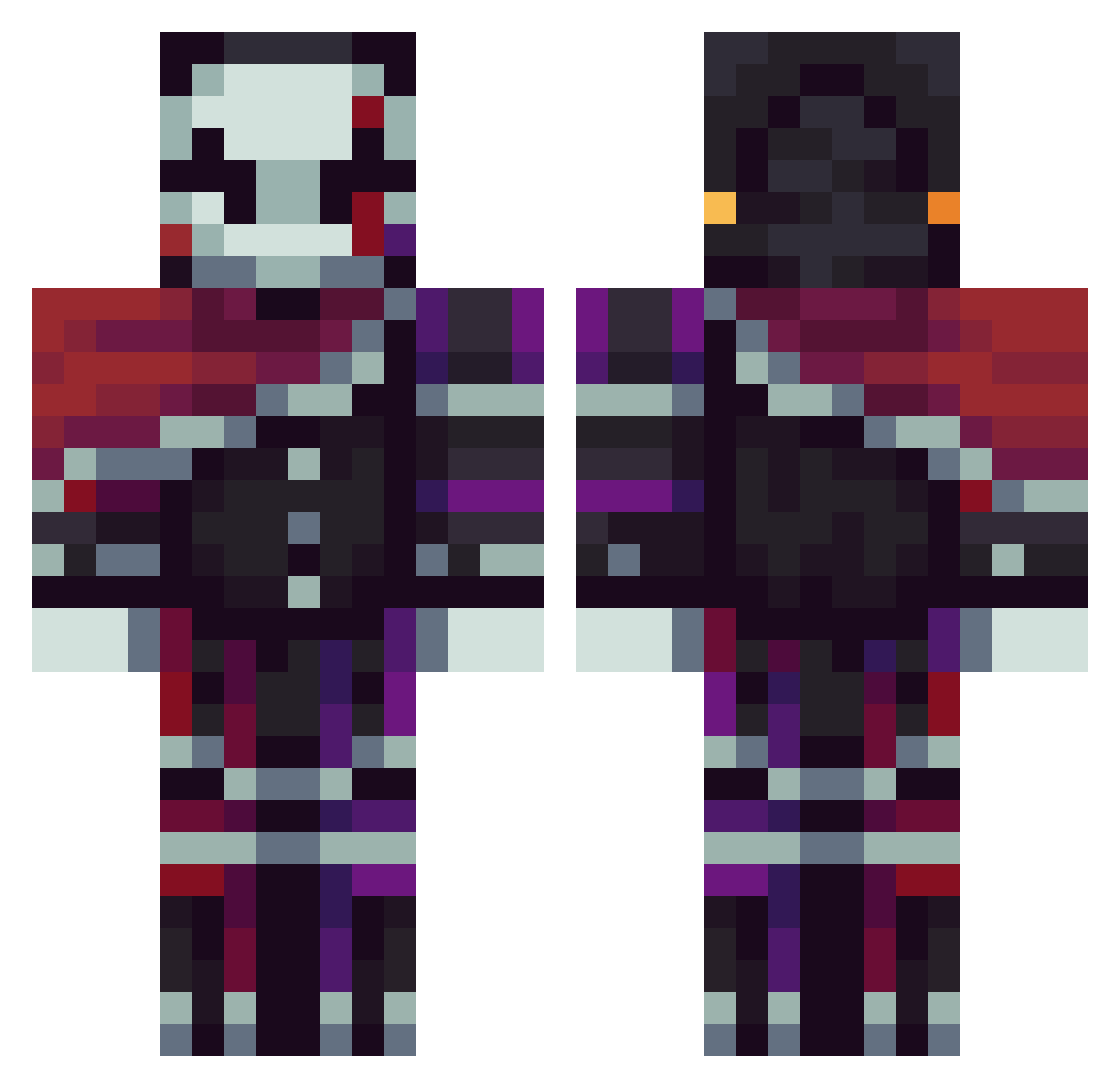 WeltYang563563 Minecraft skin, front and back view
