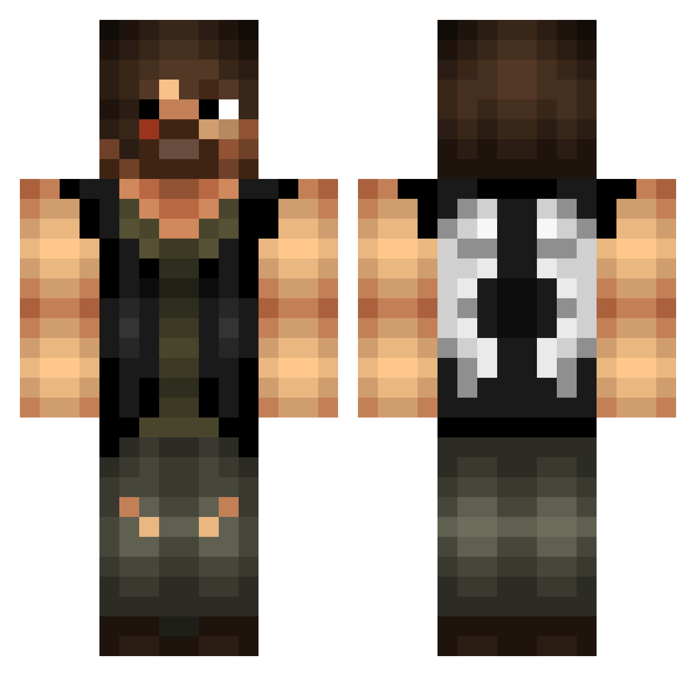 KristofferRT07 Minecraft skin, front and back view
