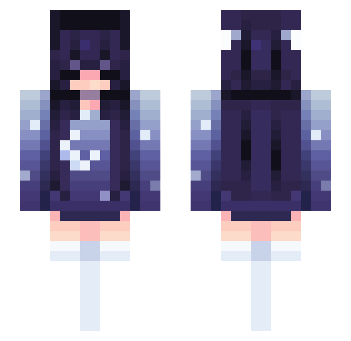 Pszcz0lka_ Minecraft skin, front and back view