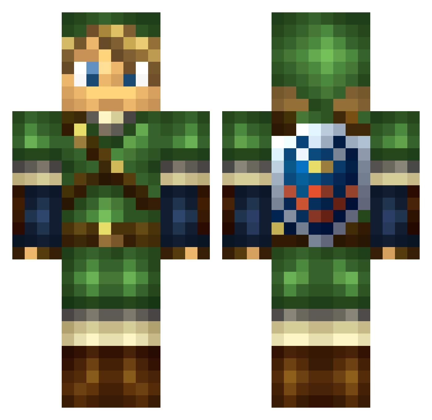 BenKember Minecraft skin, front and back view
