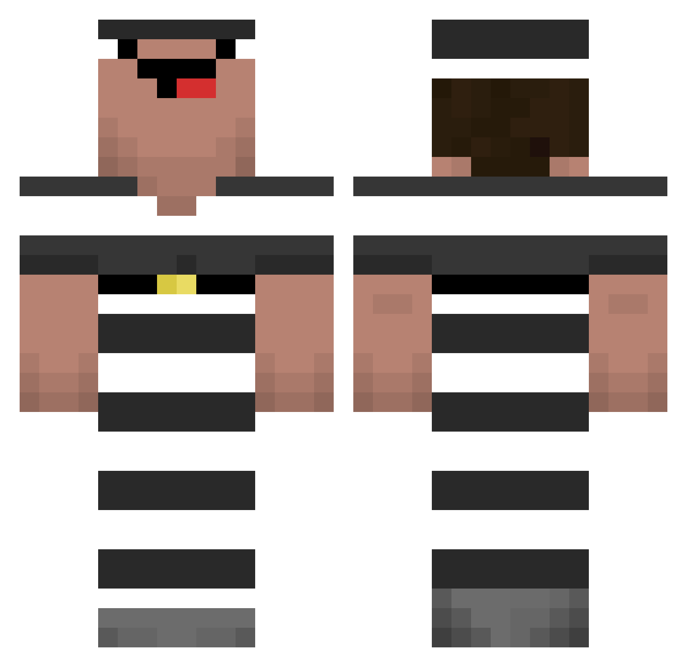 MaxThiccDaddy30 Minecraft skin, front and back view
