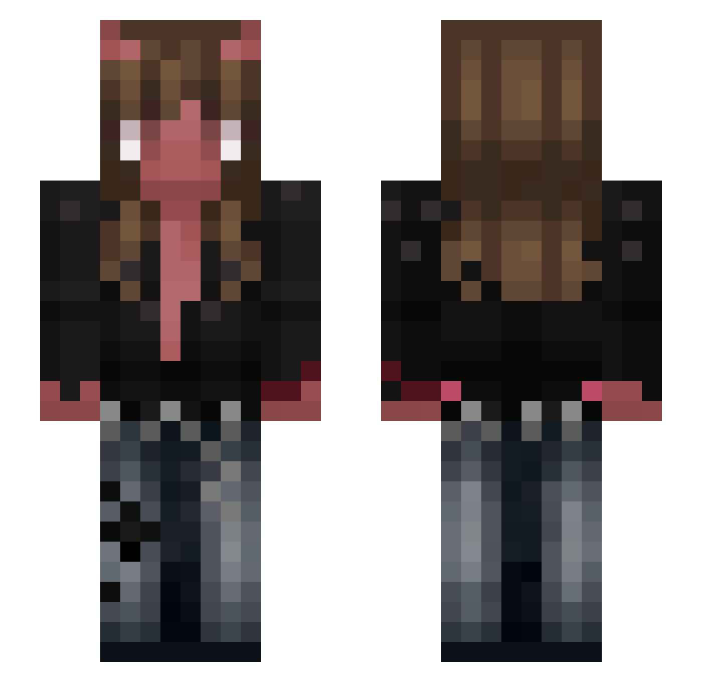 vwut Minecraft skin, front and back view