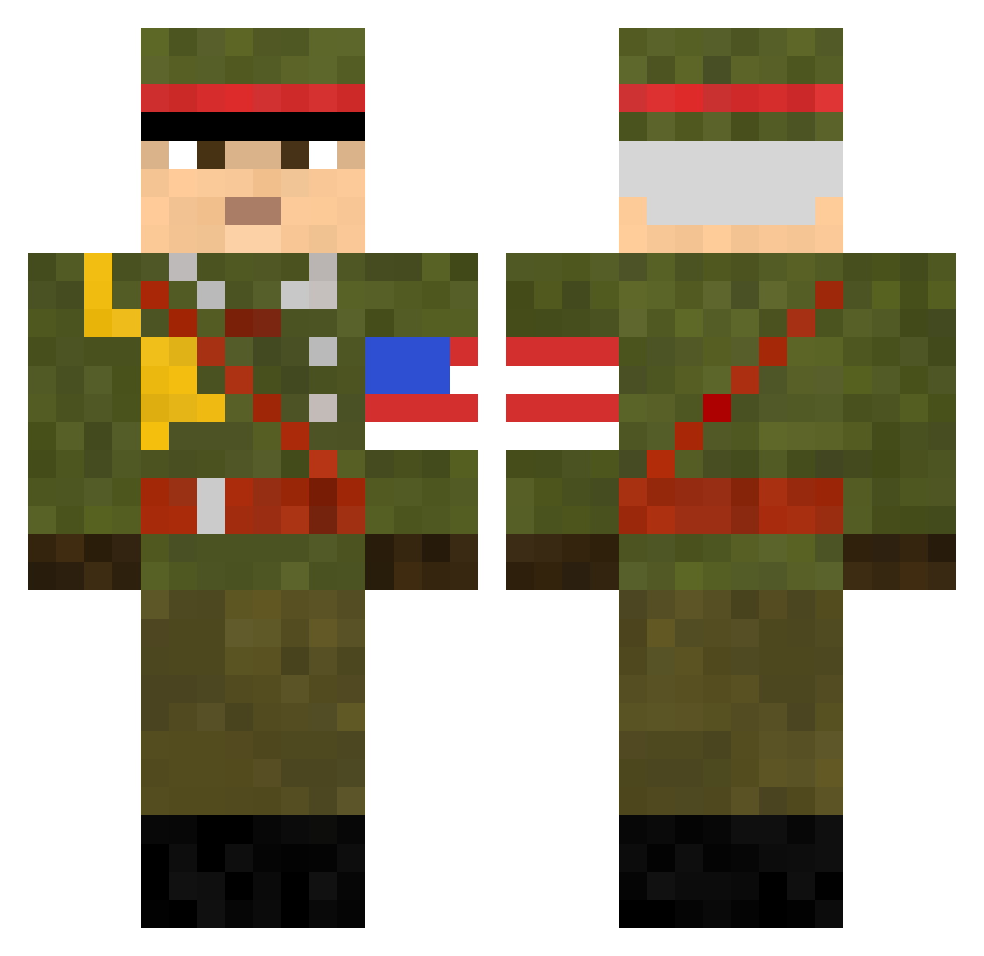 ALTF_5 Minecraft skin, front and back view