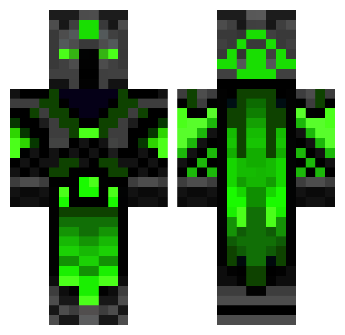 Saintliest Minecraft skin, front and back view