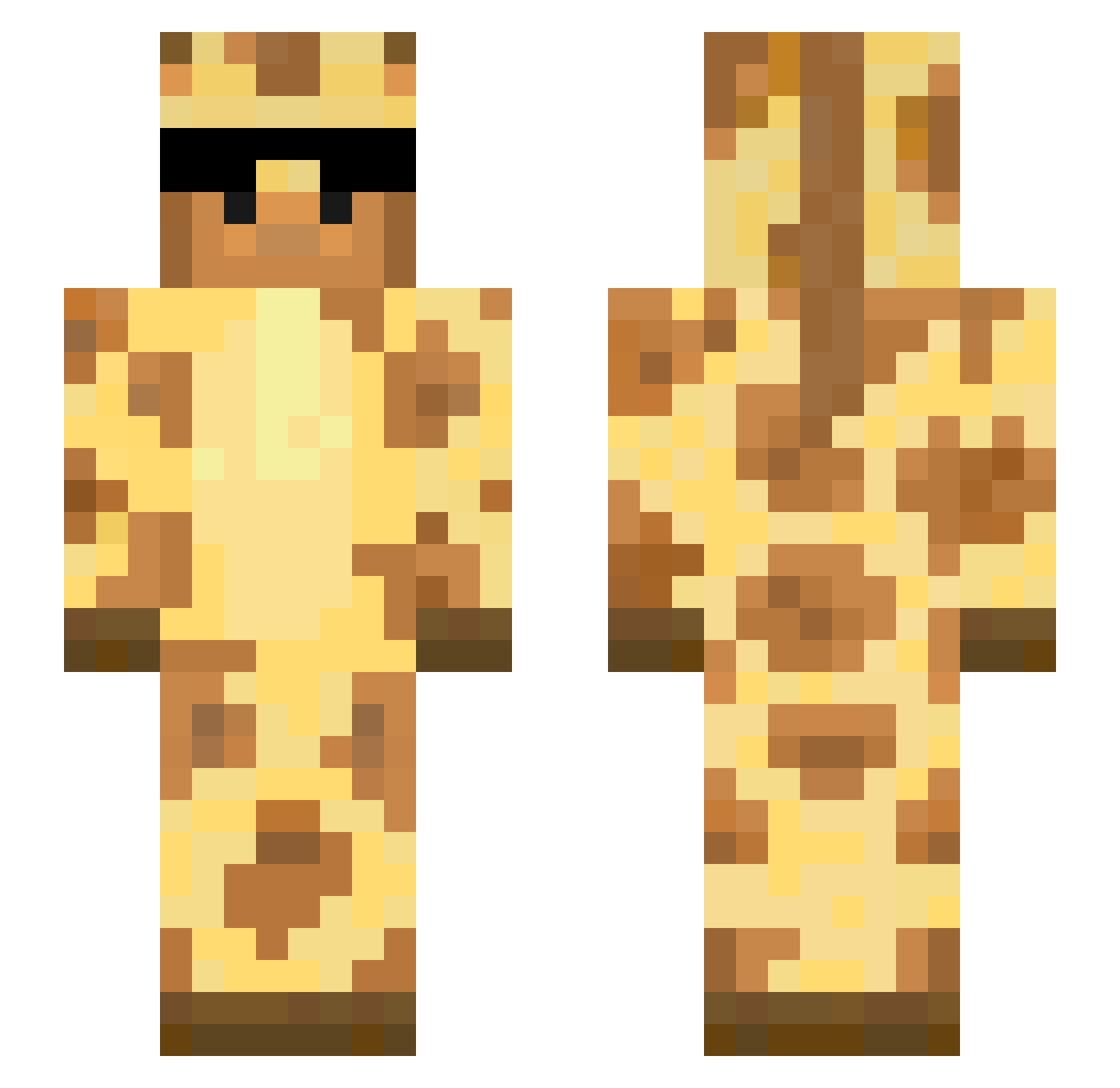 TeamspeakMute Minecraft skin, front and back view