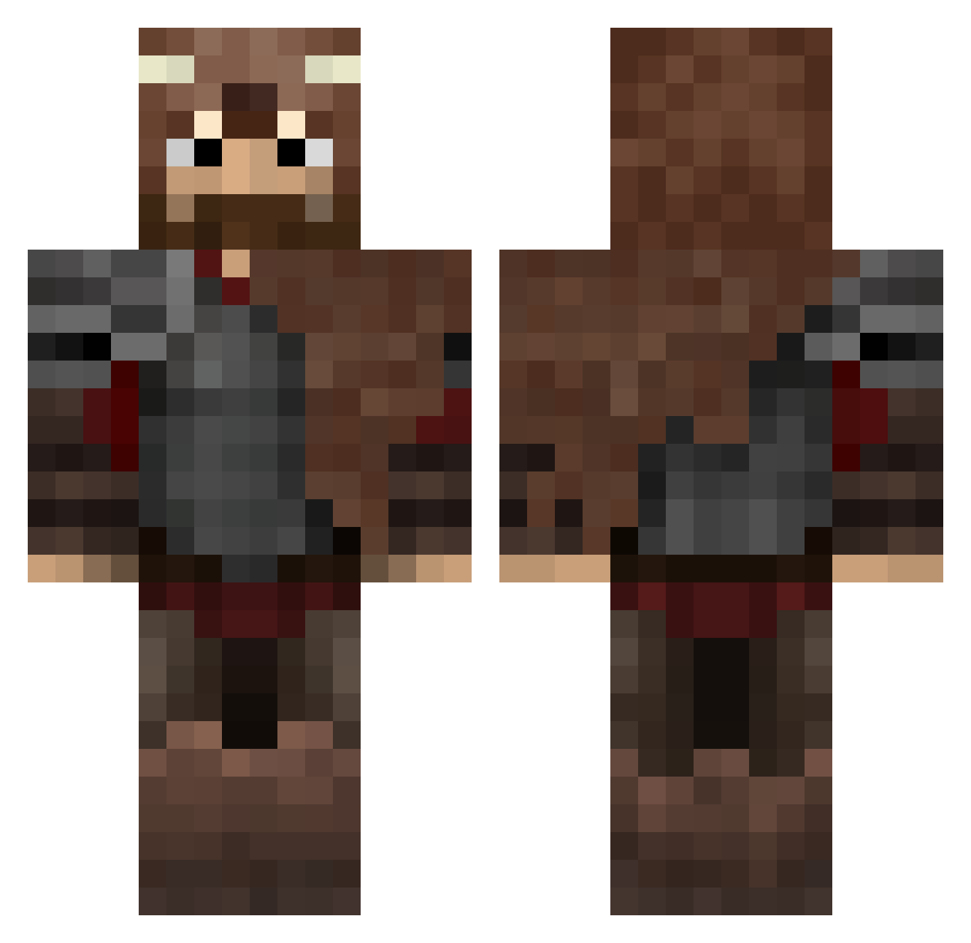 Magnus_Blaze Minecraft skin, front and back view