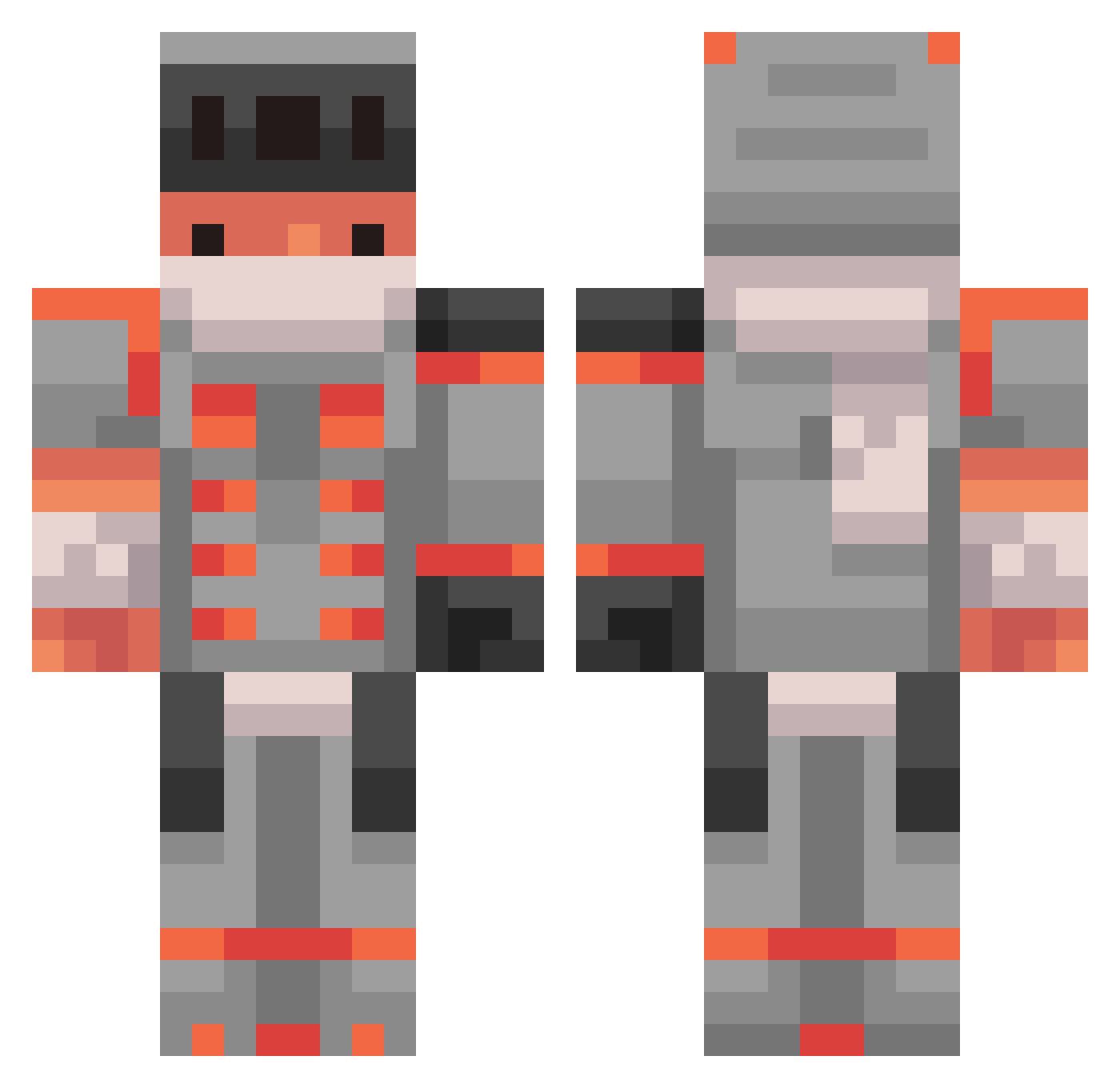 Legato Minecraft skin, front and back view