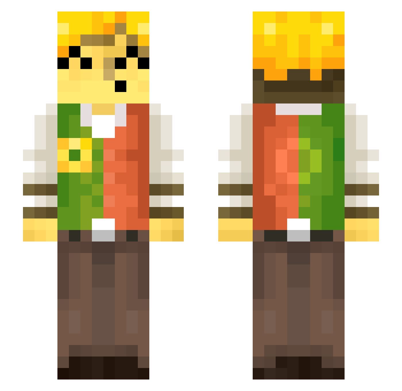 KayTheGremlin Minecraft skin, front and back view