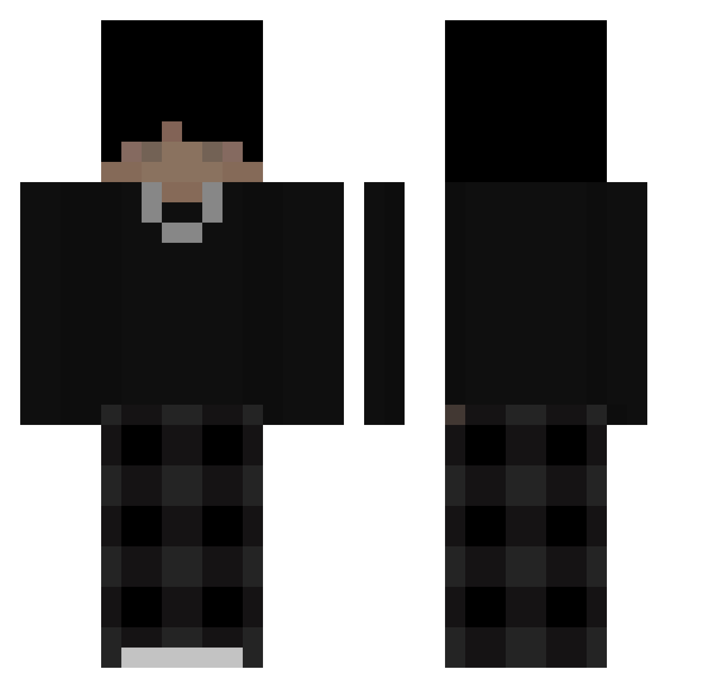 Thz_Iron Minecraft skin, front and back view