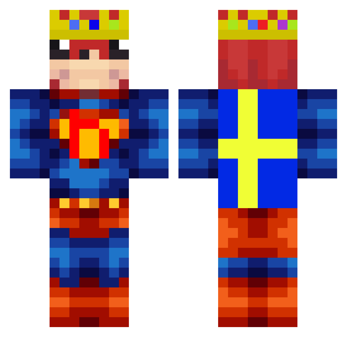 vigge987 Minecraft skin, front and back view