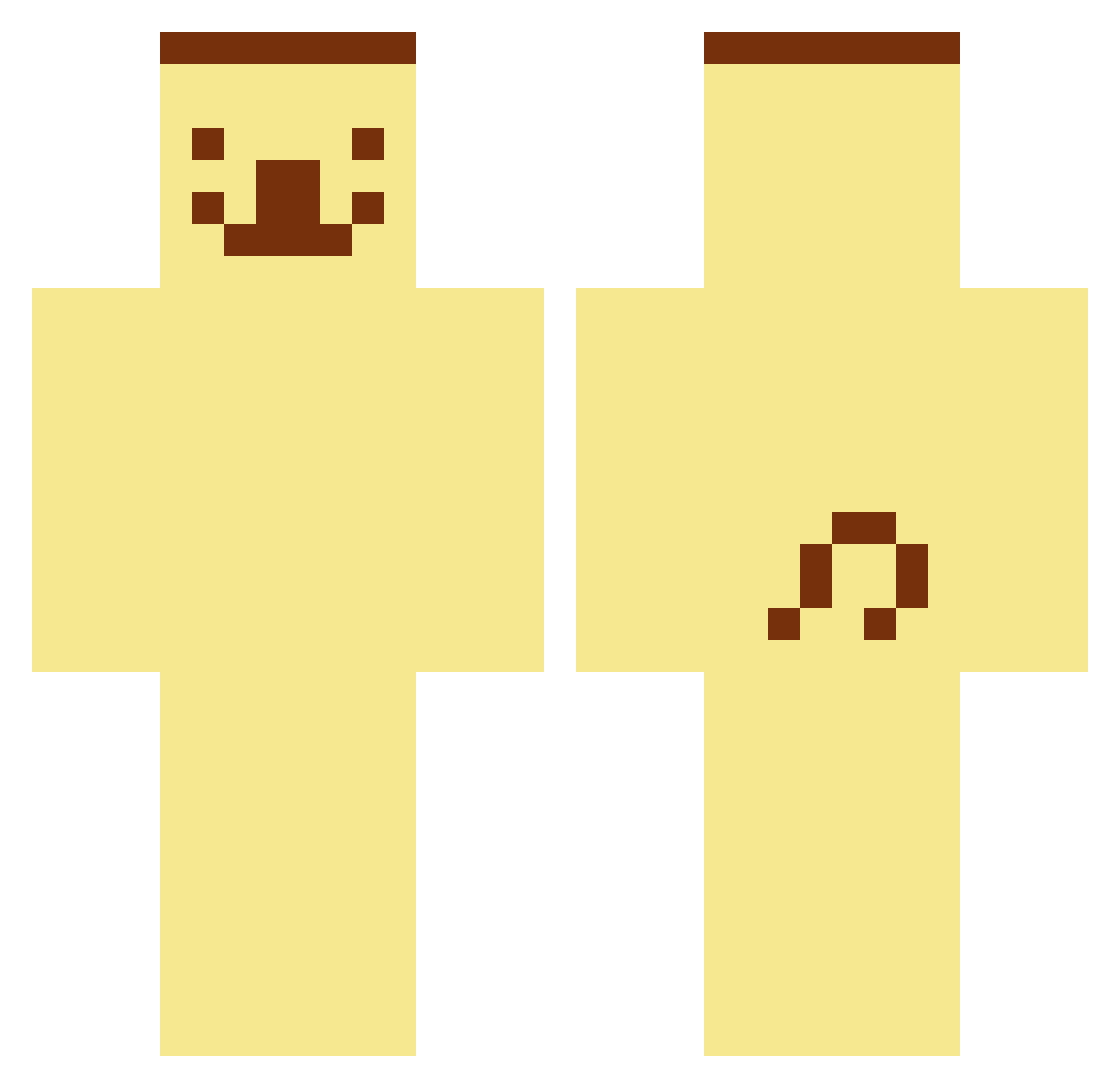 brammethie Minecraft skin, front and back view