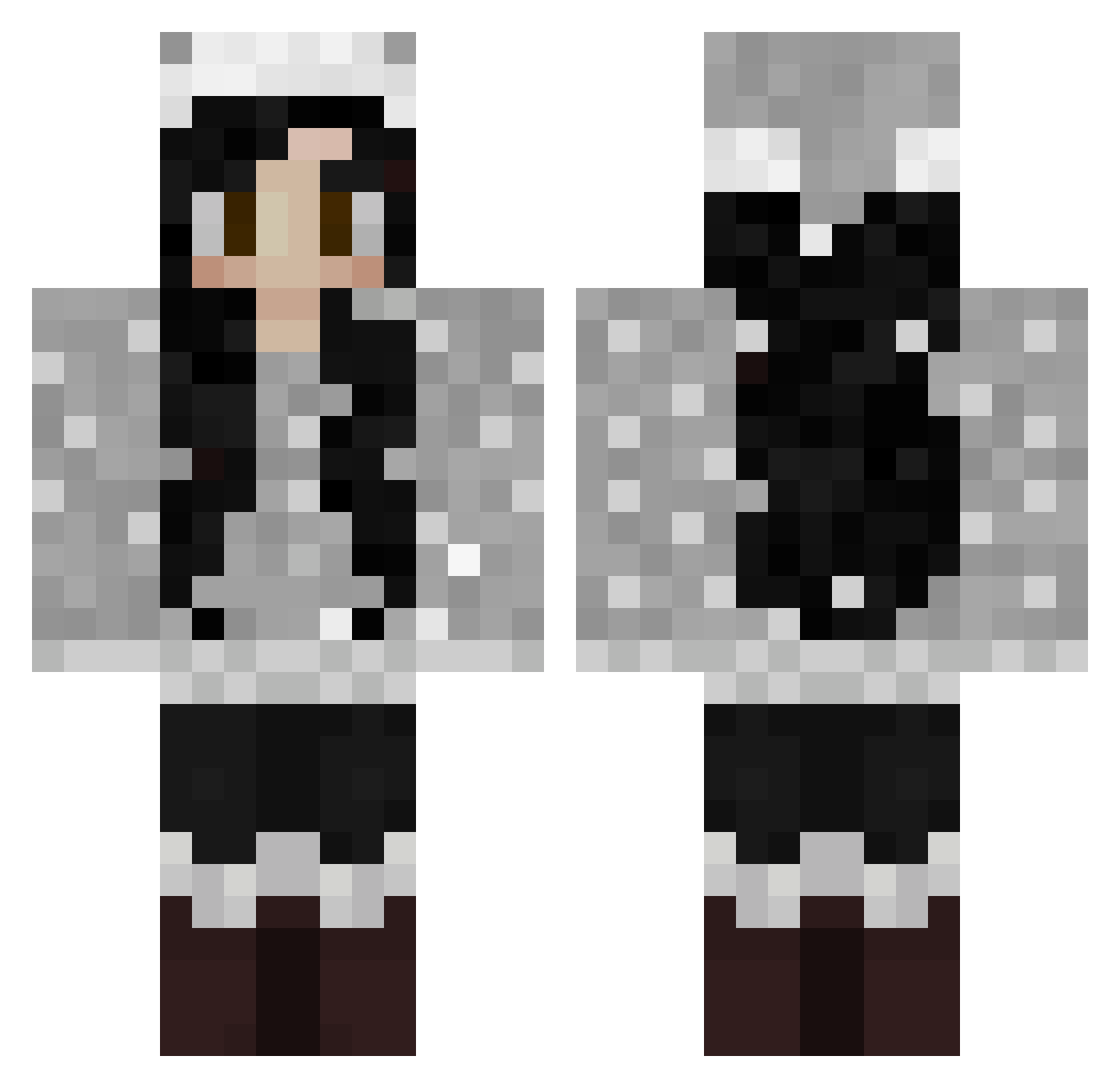 akeno1sama Minecraft skin, front and back view