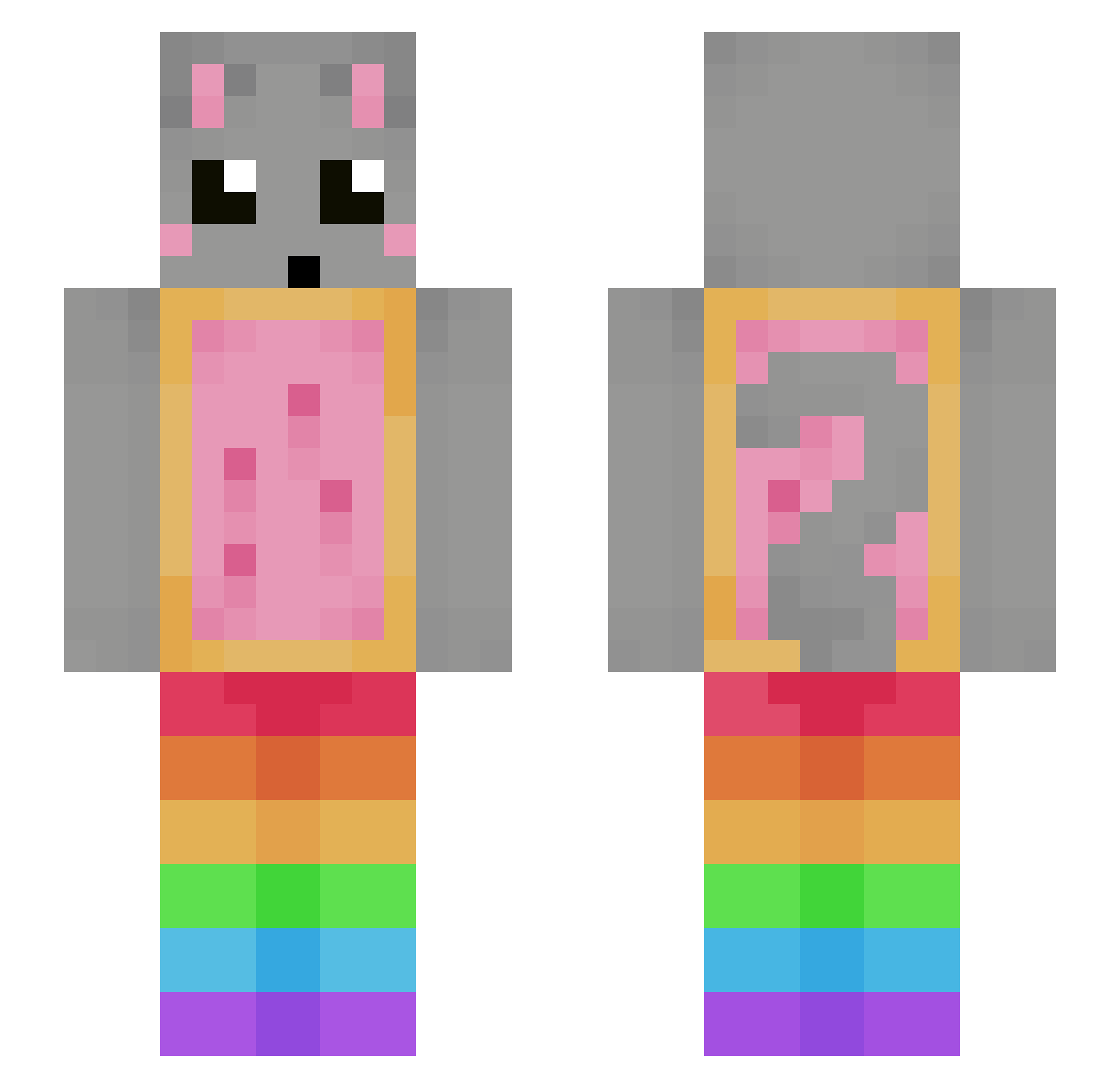 shim0202 Minecraft skin, front and back view