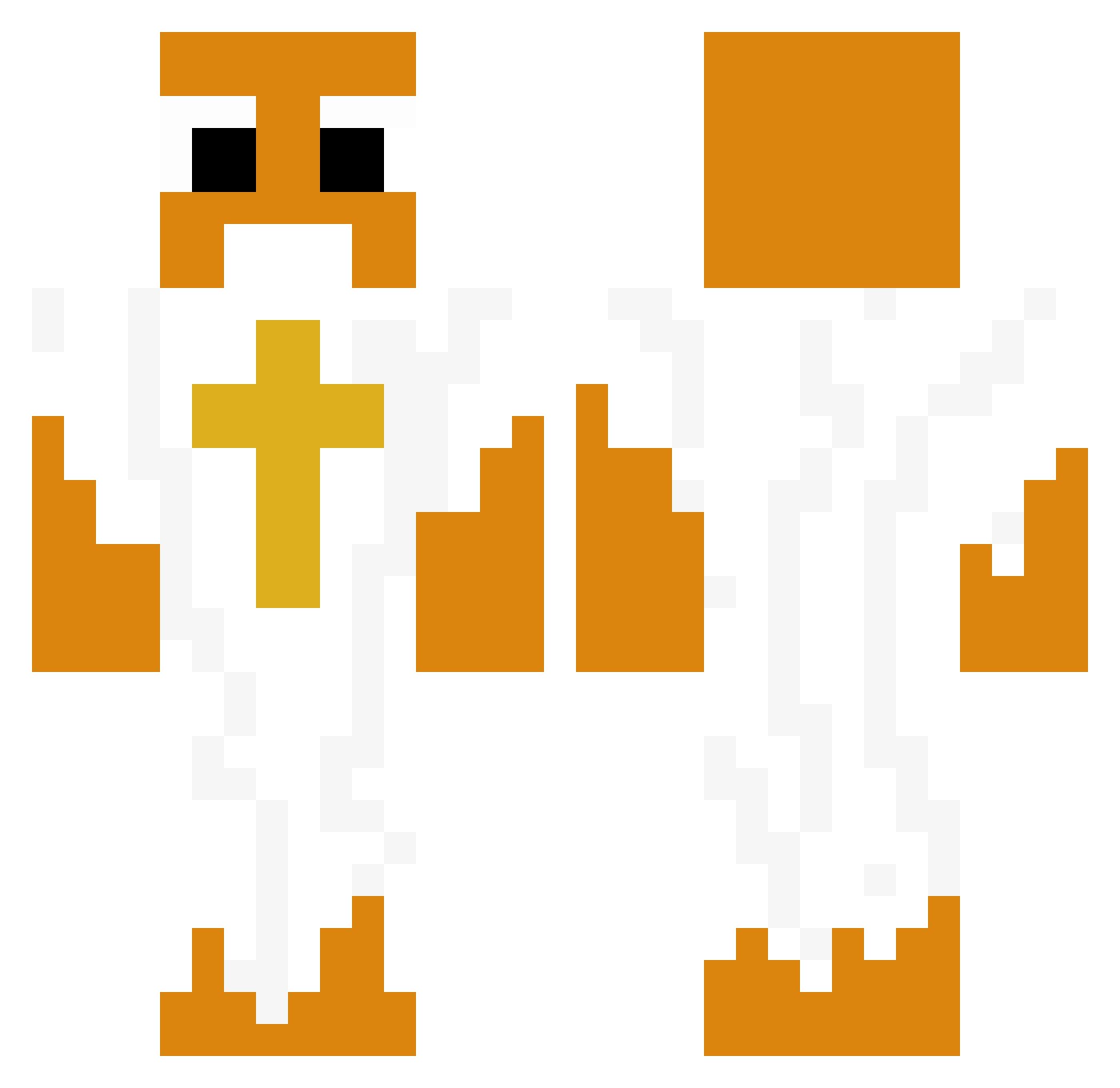 Filan Minecraft skin, front and back view