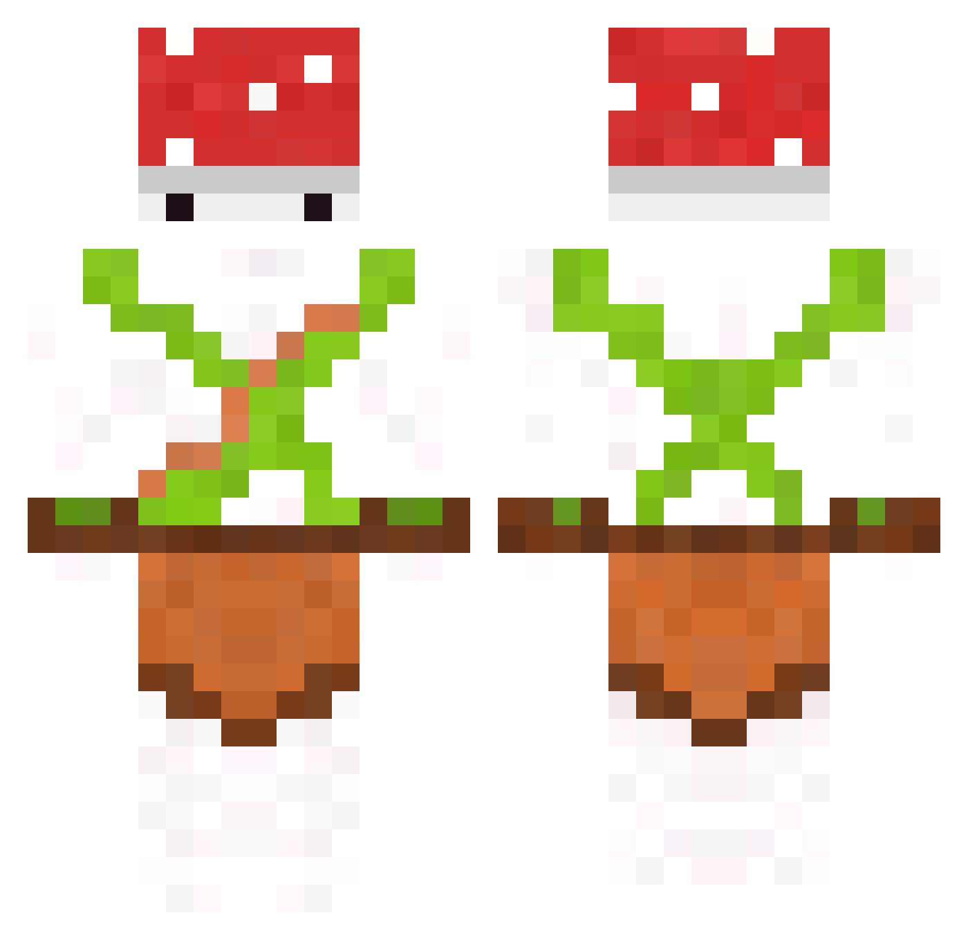 Bilboquet Minecraft skin, front and back view