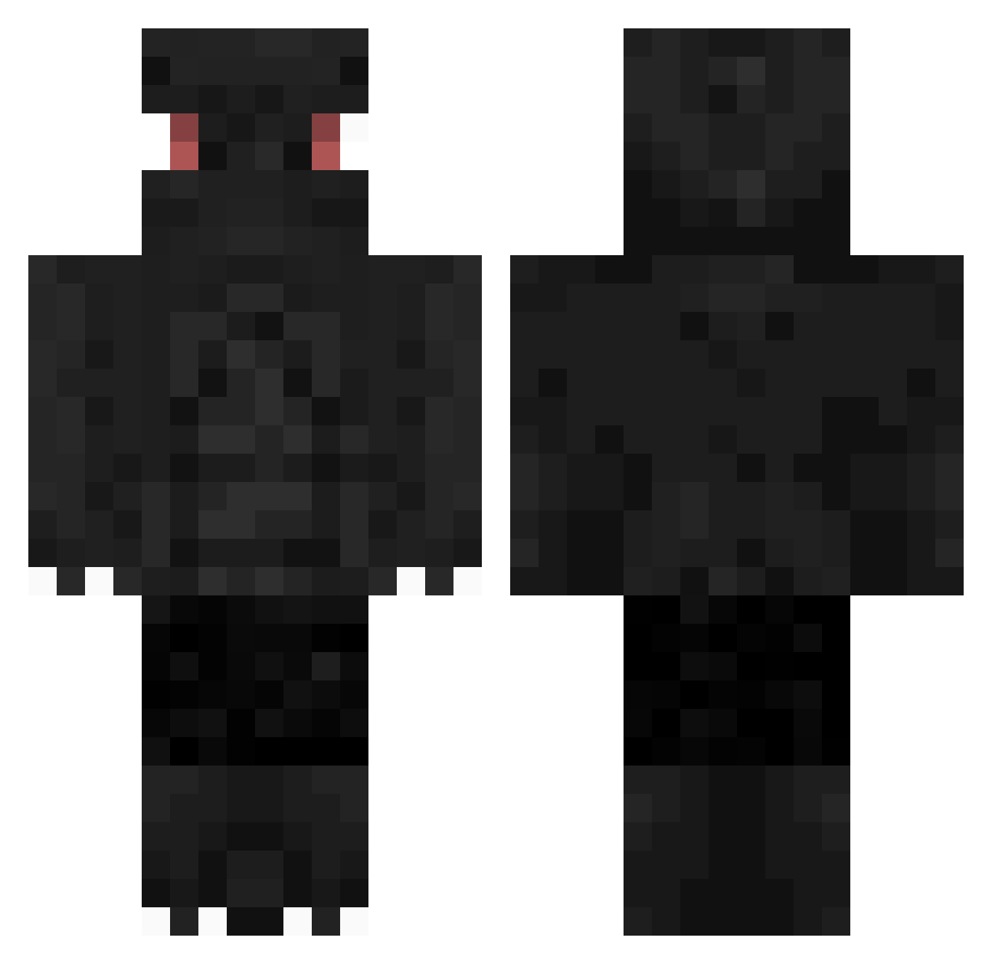 Prognose Minecraft skin, front and back view