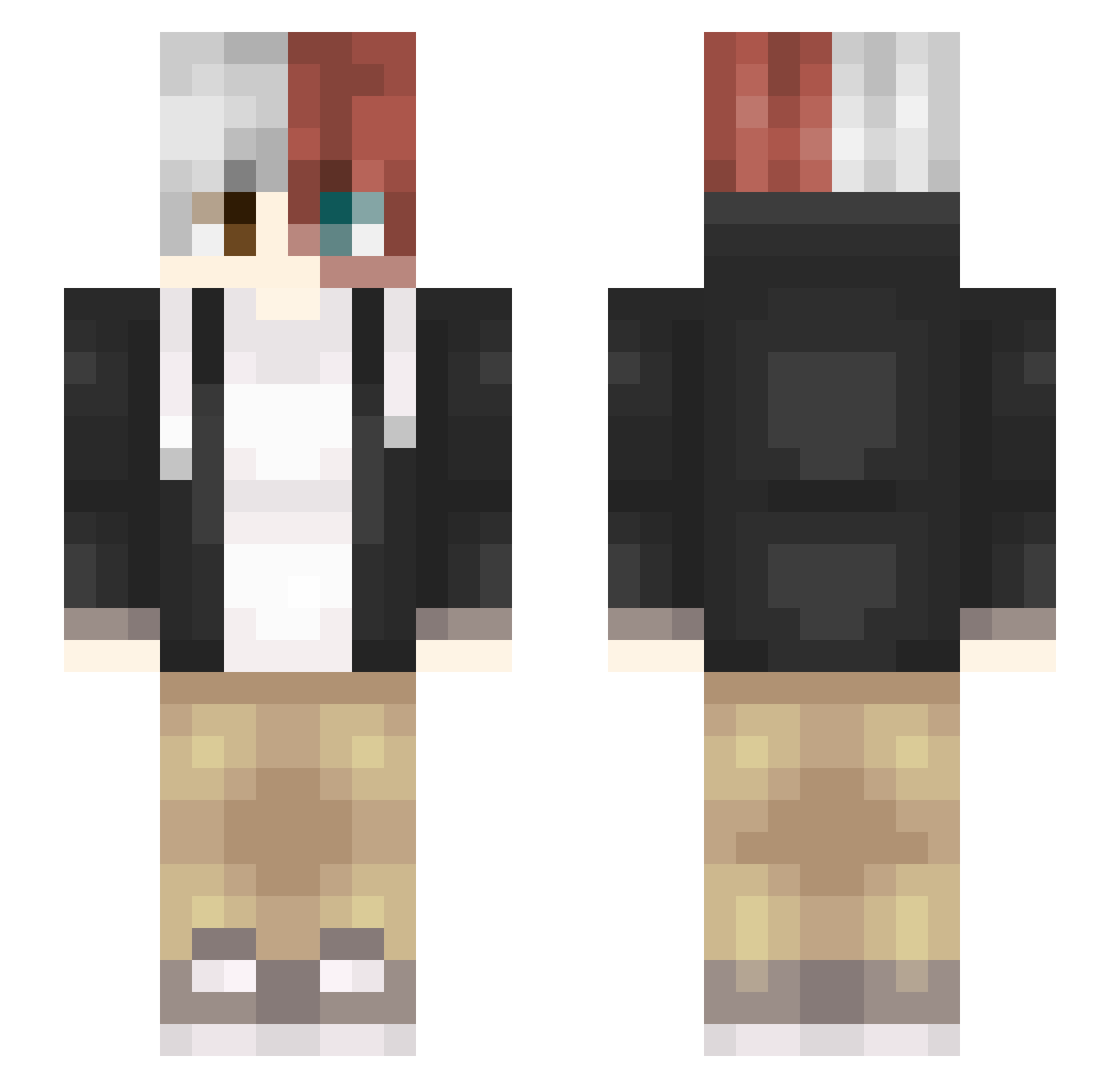 Daiichii Minecraft skin, front and back view