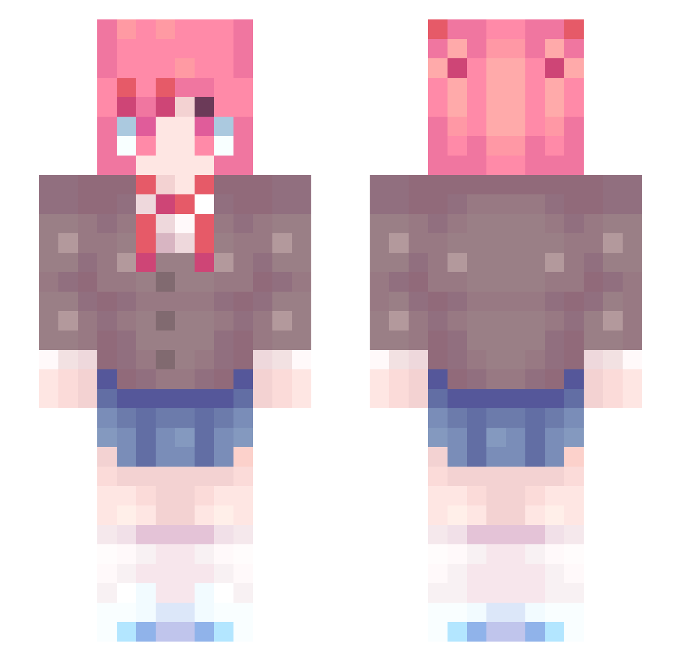 cobblestonesword Minecraft skin, front and back view