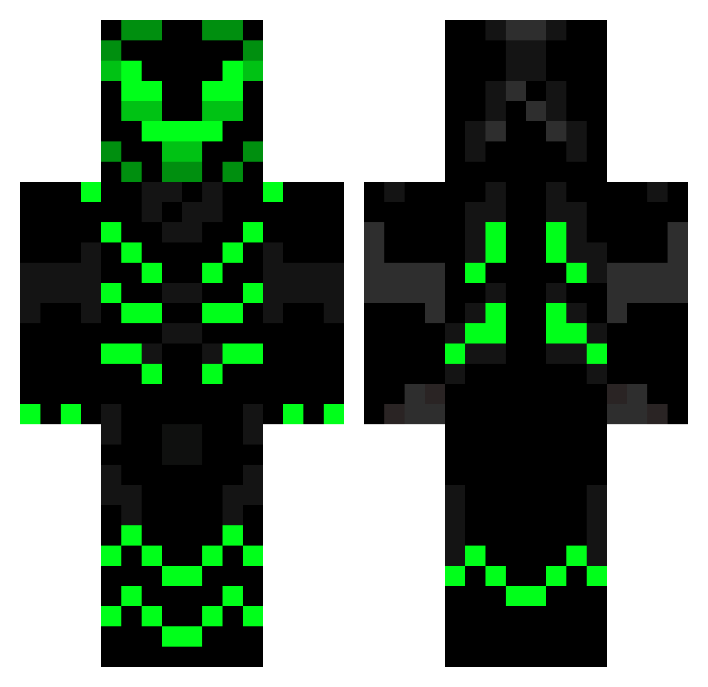 MrShadow3XD Minecraft skin, front and back view