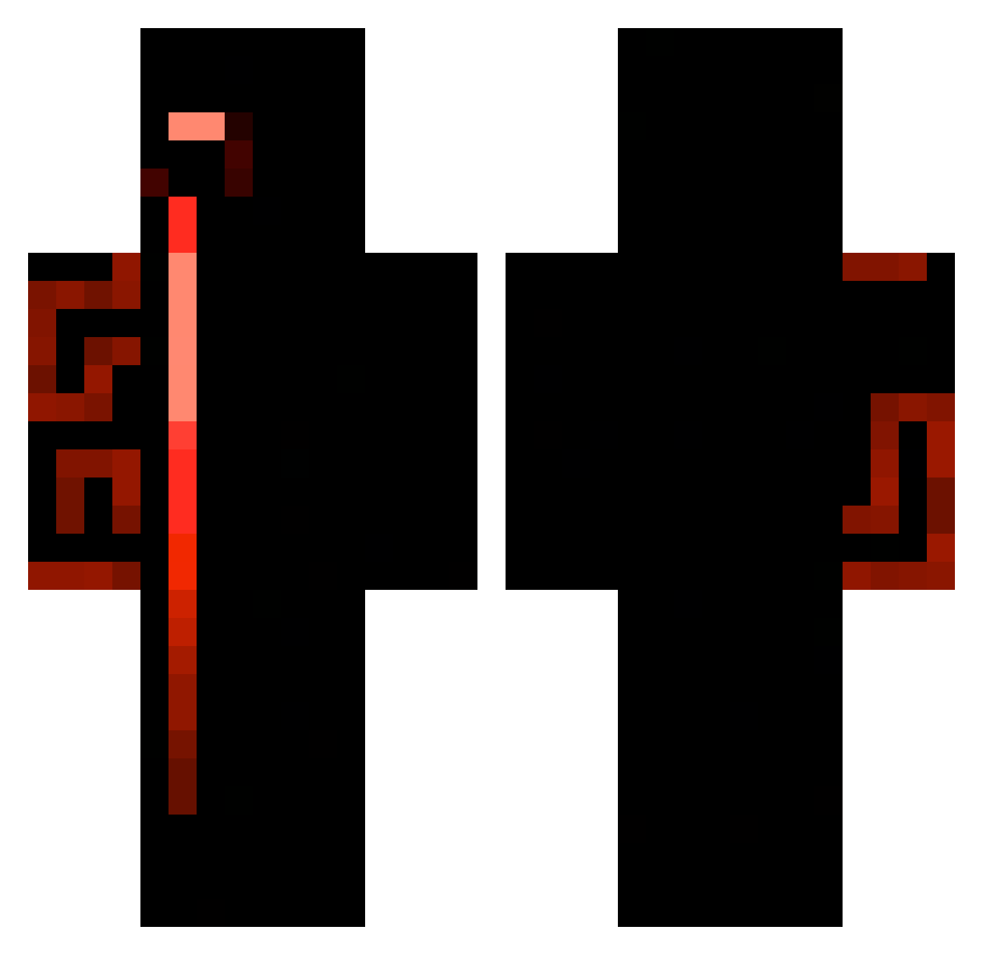 SteelyTarsier09 Minecraft skin, front and back view