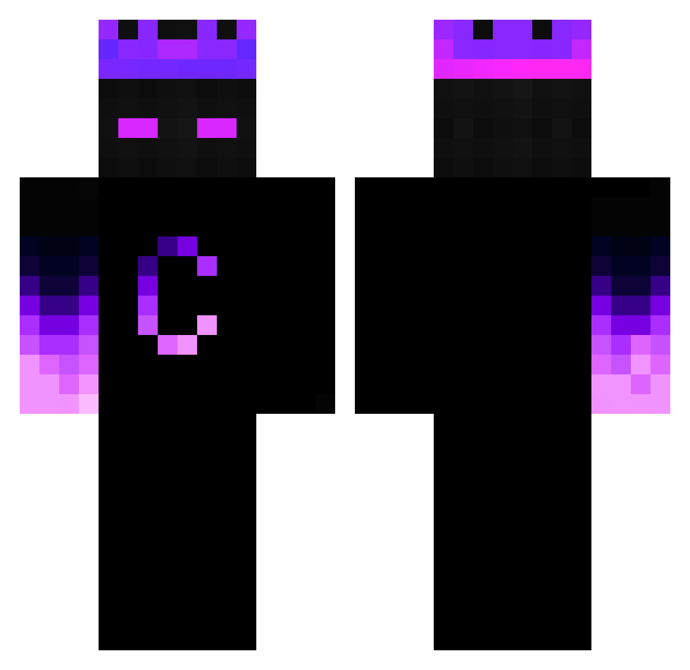 pc_go Minecraft skin, front and back view