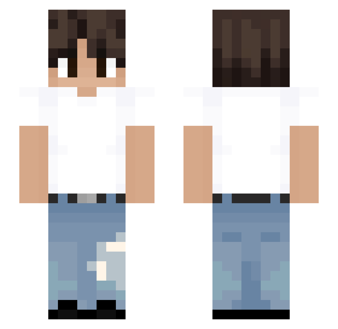 rhiguero Minecraft skin, front and back view