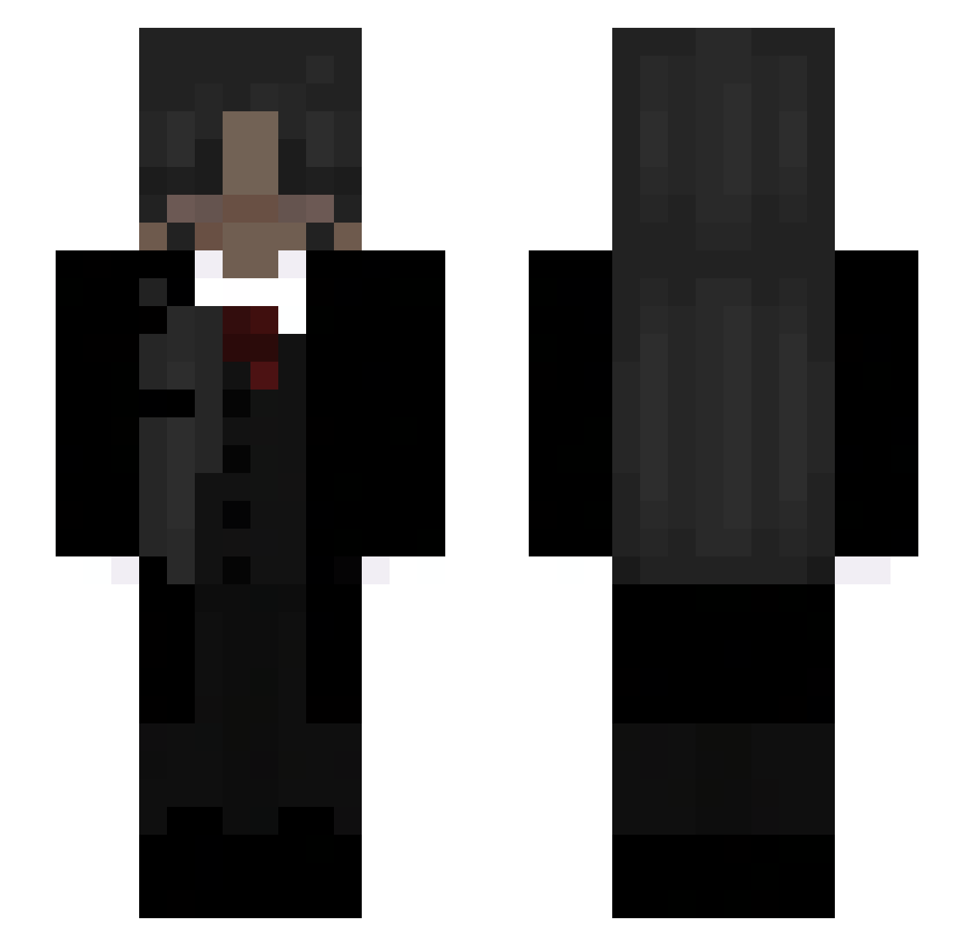 s4wah Minecraft skin, front and back view