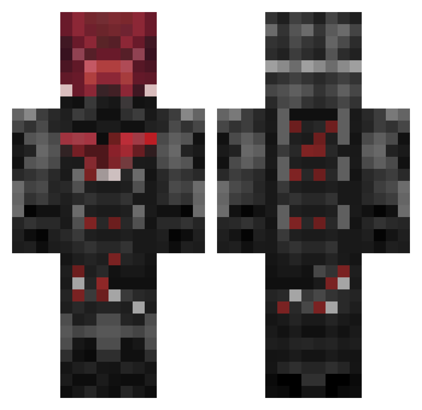 GodotDegurechaff Minecraft skin, front and back view