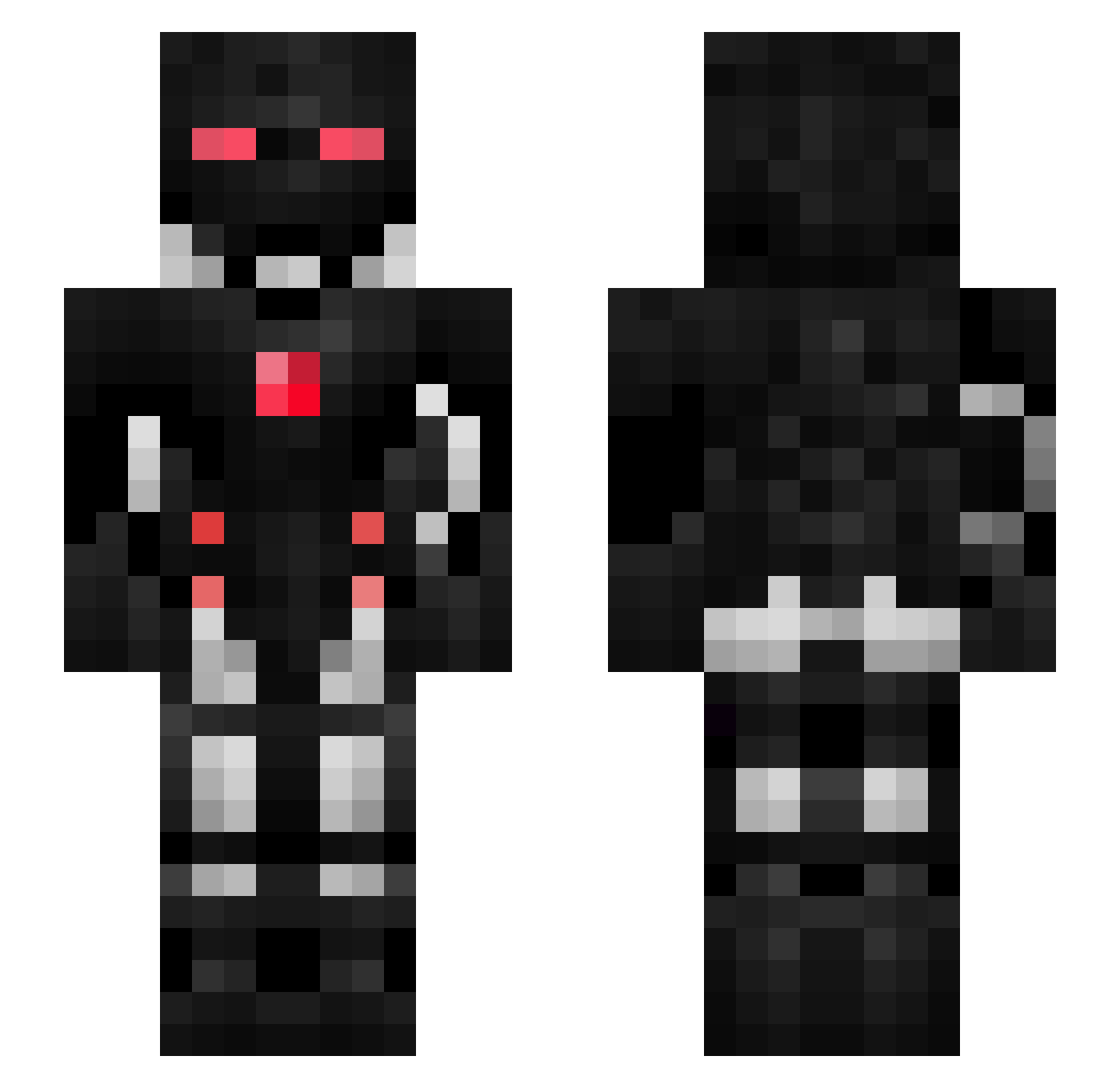 GamingXVD Minecraft skin, front and back view