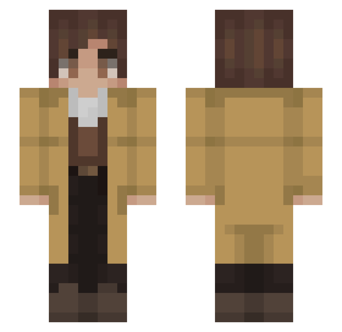 patrickpiviyt Minecraft skin, front and back view