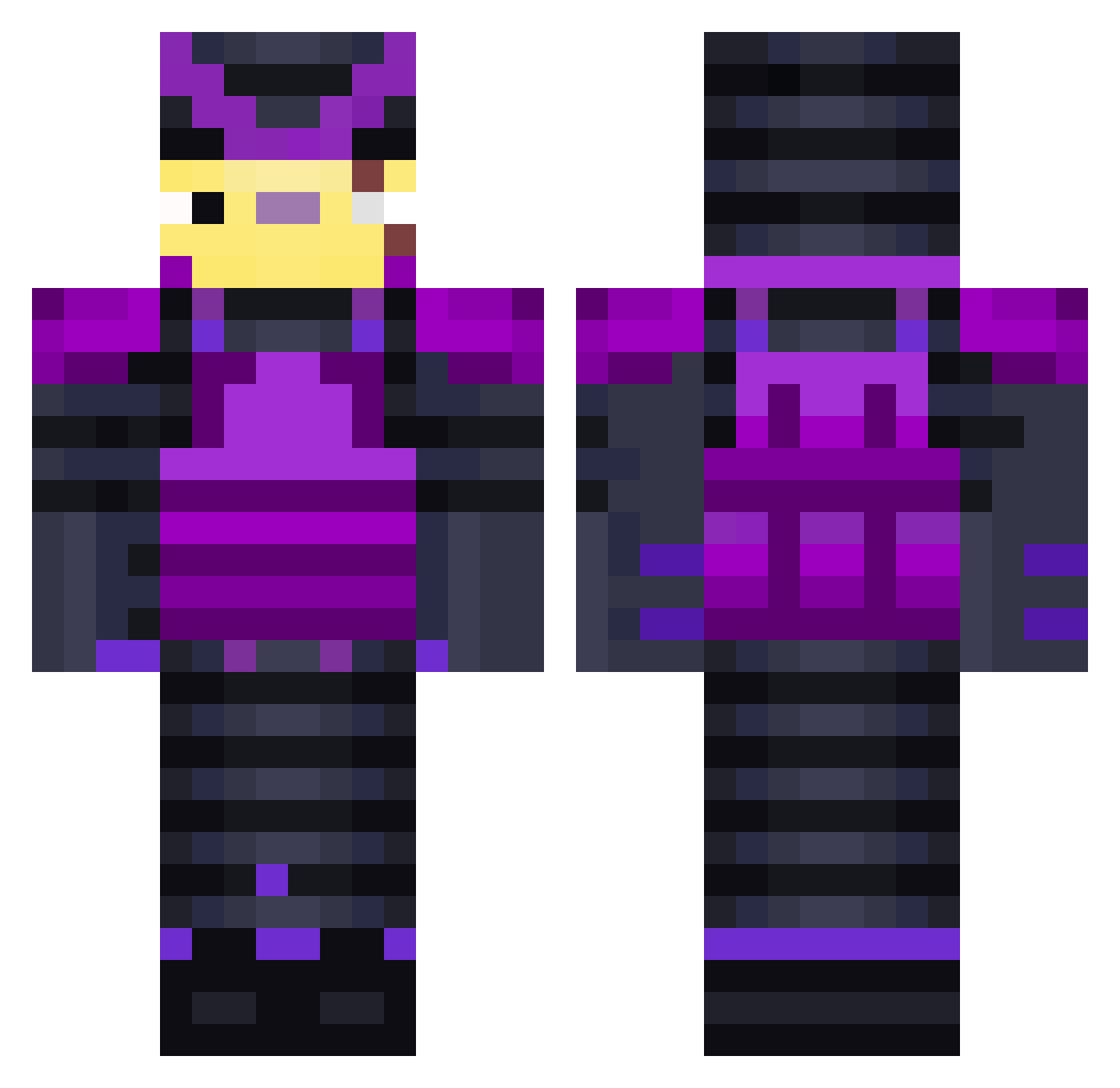 profiman61 Minecraft skin, front and back view