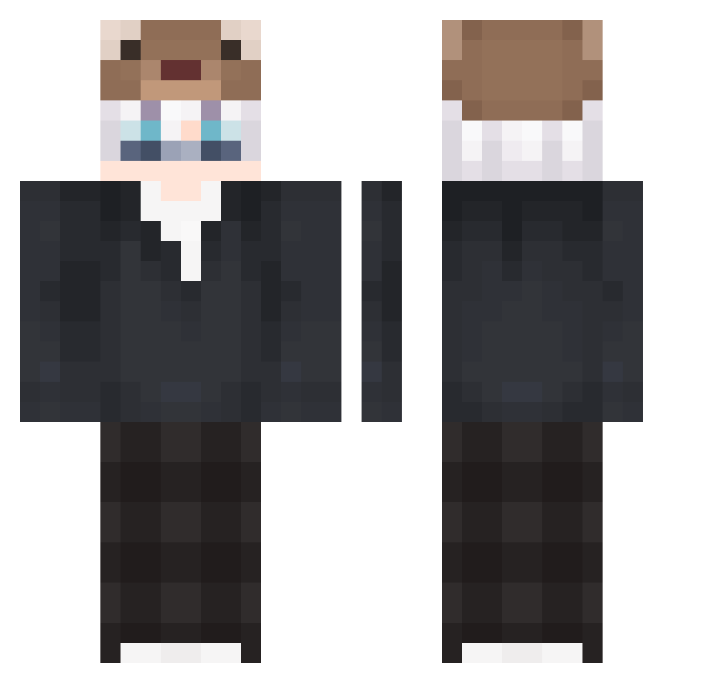 zInfinityJv Minecraft skin, front and back view