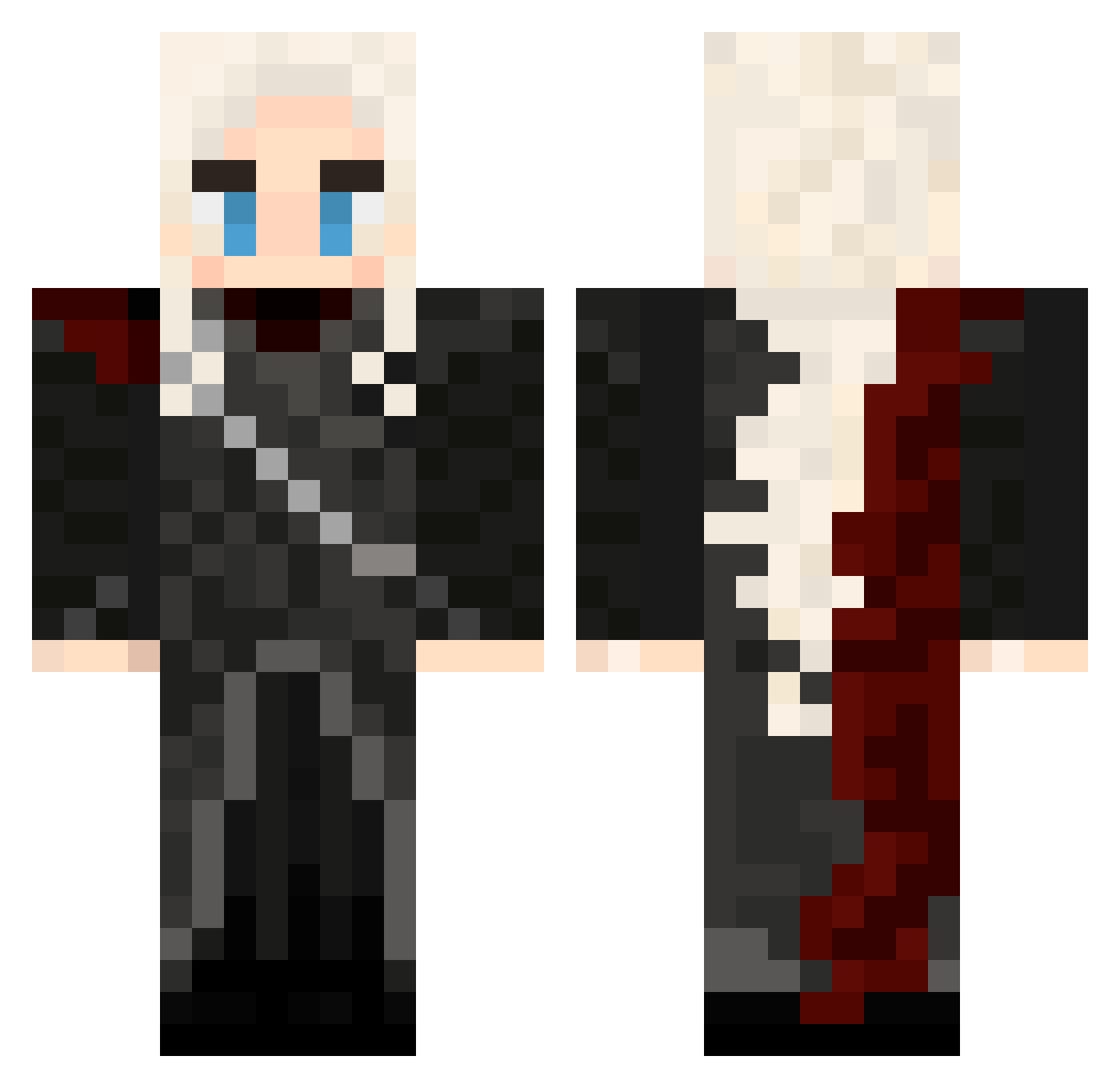 imbellahadid Minecraft skin, front and back view