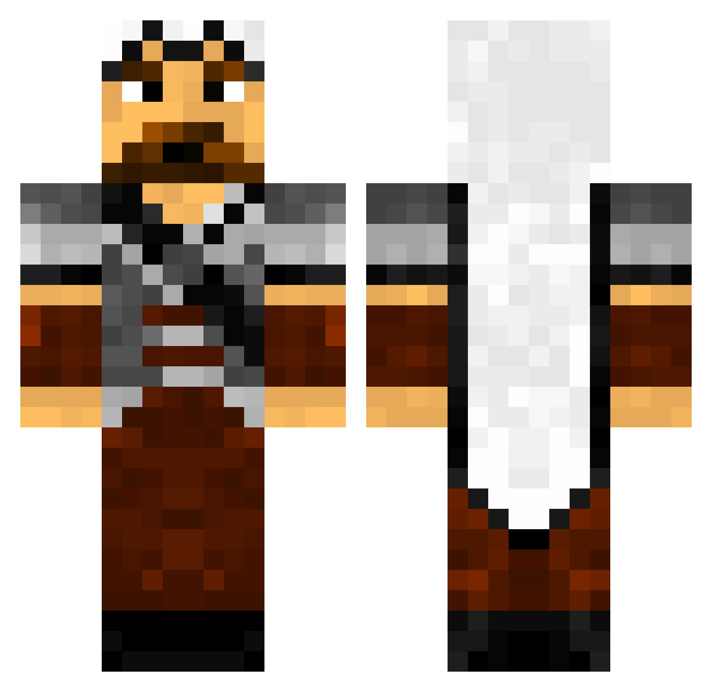 Gyrate Minecraft skin, front and back view