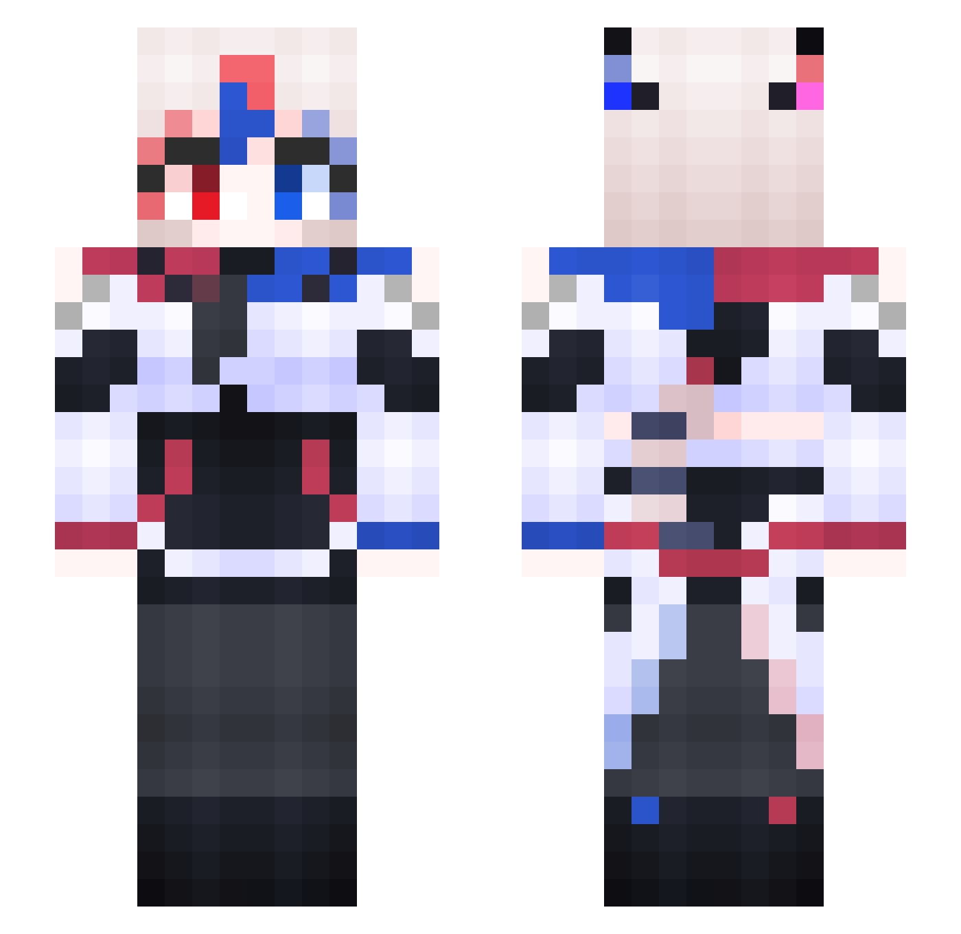 zcb3131 Minecraft skin, front and back view