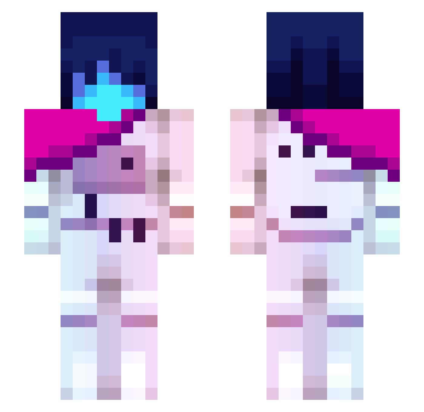 BeefSteak195 Minecraft skin, front and back view
