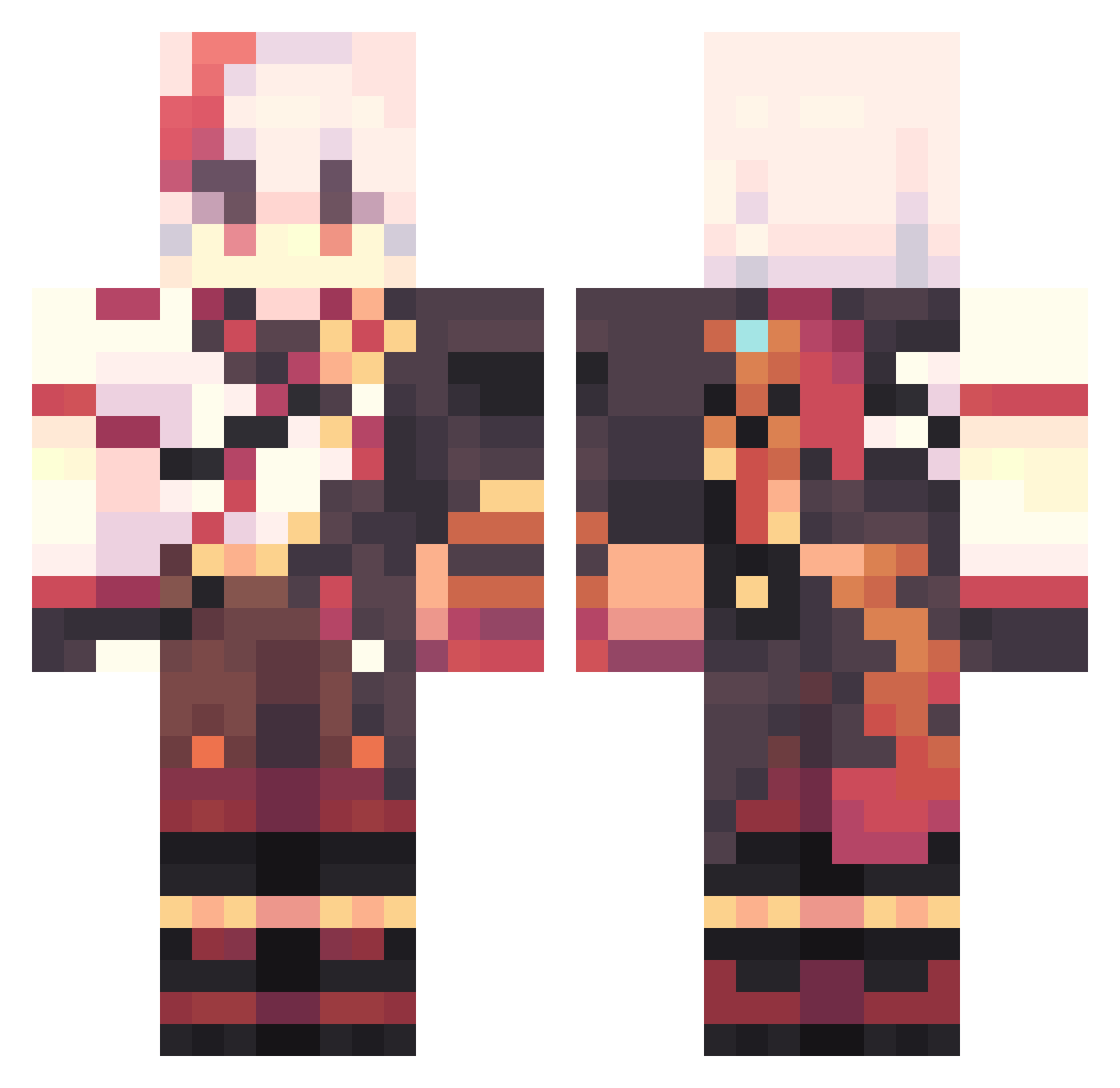 DOLAPE_97 Minecraft skin, front and back view